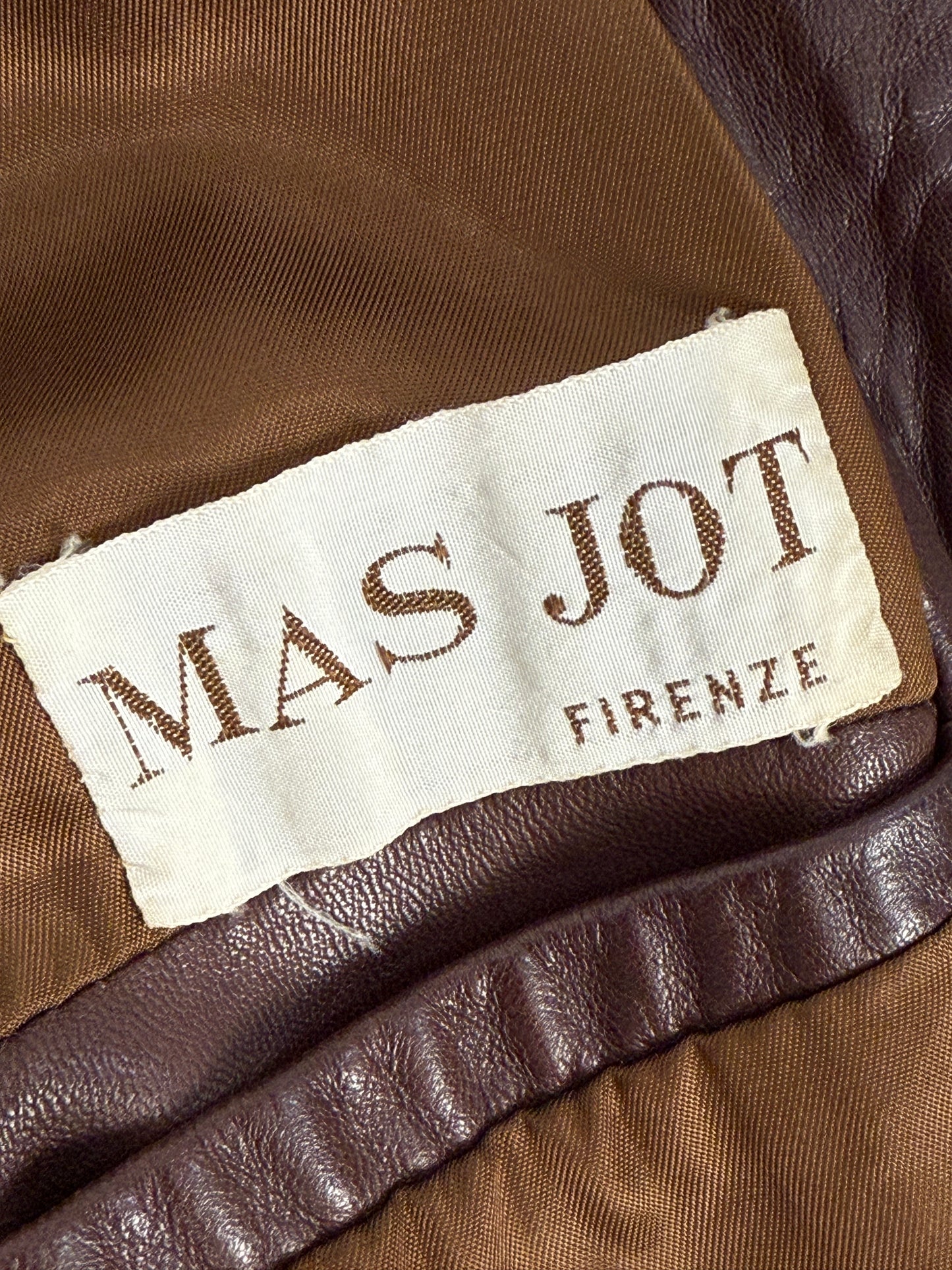 Giacca in pelle artigianale anni '70