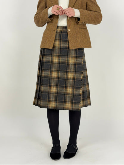 kilt-anni-70-in-lana-a-quadri-marrone