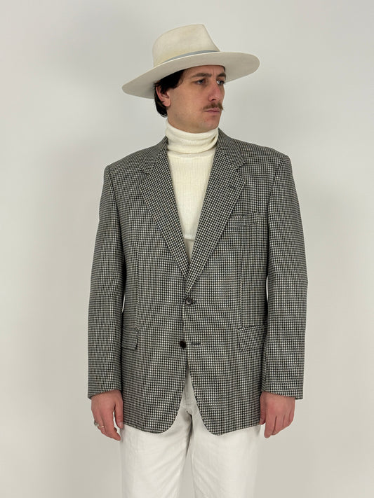 Giacca vintage Pied de Poule in Lana & Cashmere