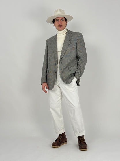 Giacca vintage Pied de Poule in Lana & Cashmere