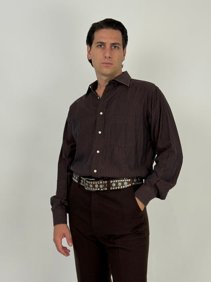 Camicia in cotone a righe