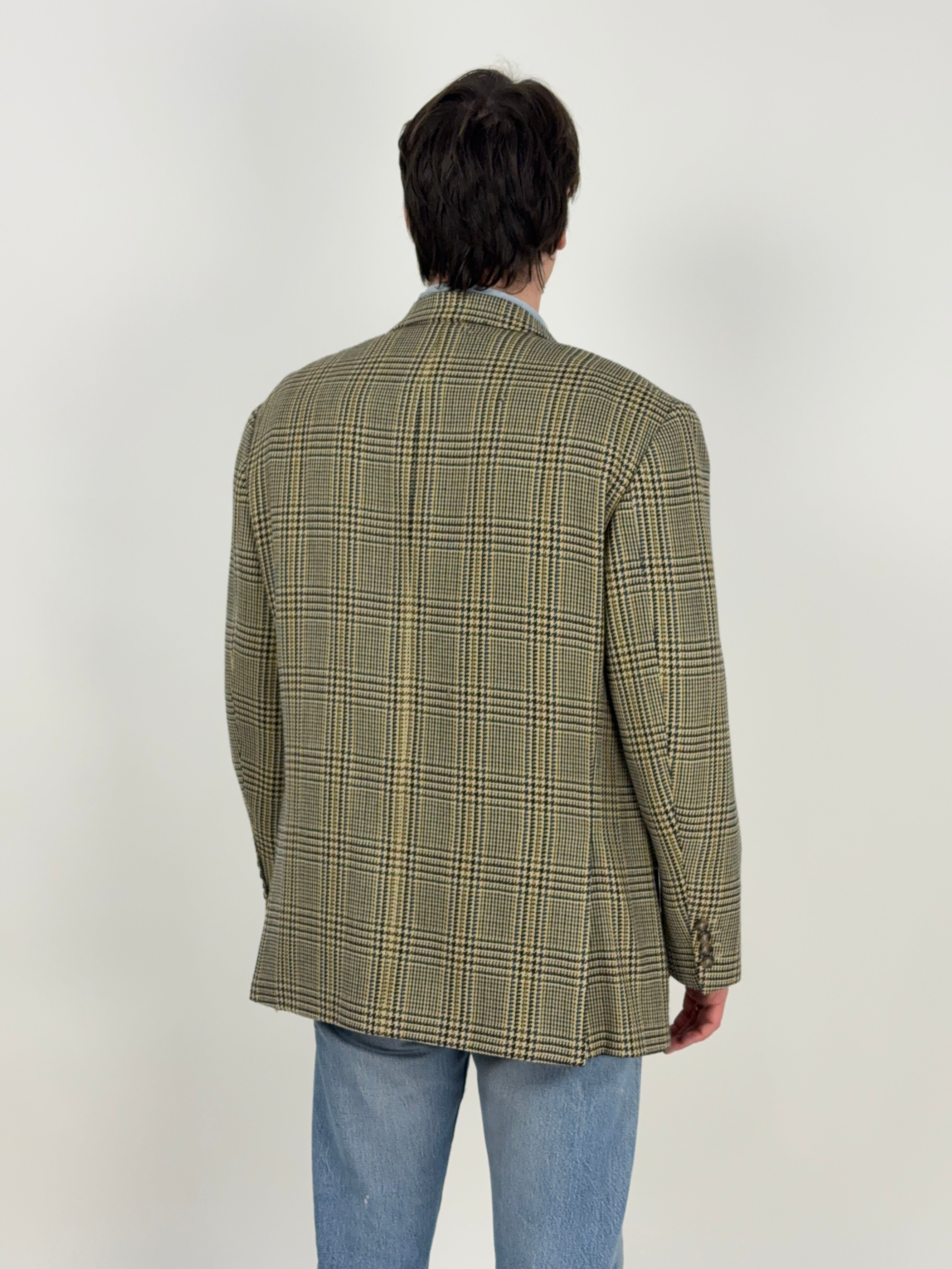 Giacca Hugo Boss Principe di Galles in Lana e Cashmere
