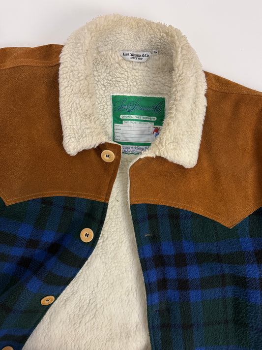 Levi’s Westernwear sherpa tartan anni ’70/’80