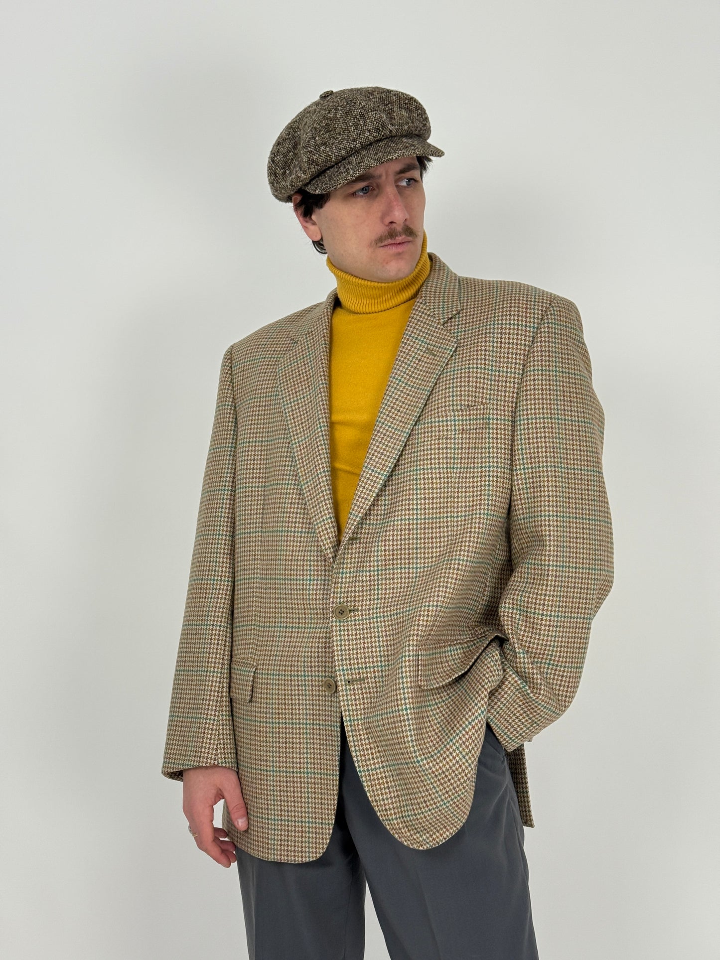 Giacca in lana/cashmere pied de poule Masteri Veneziani