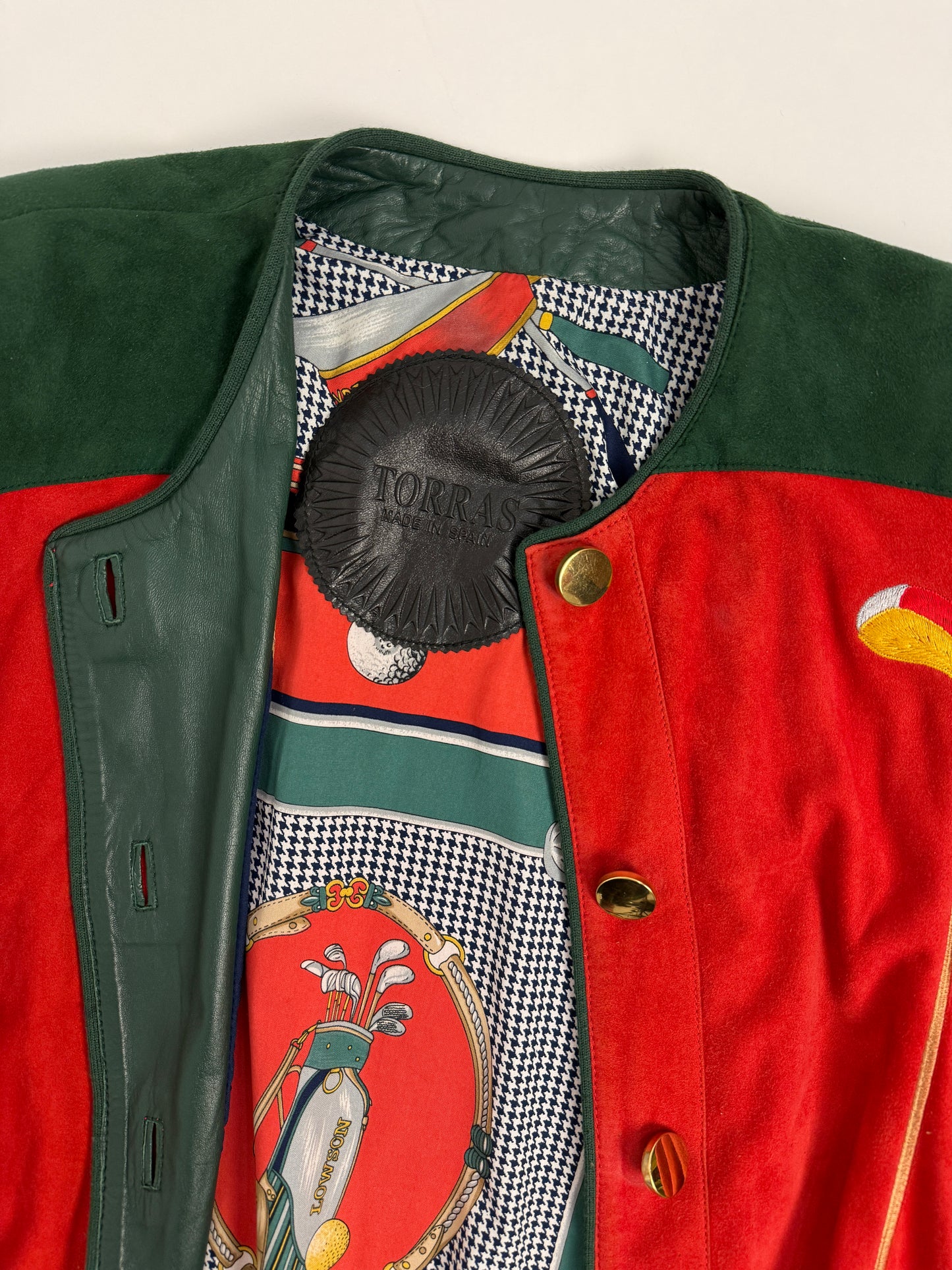 Giacca in camoscio con ricami