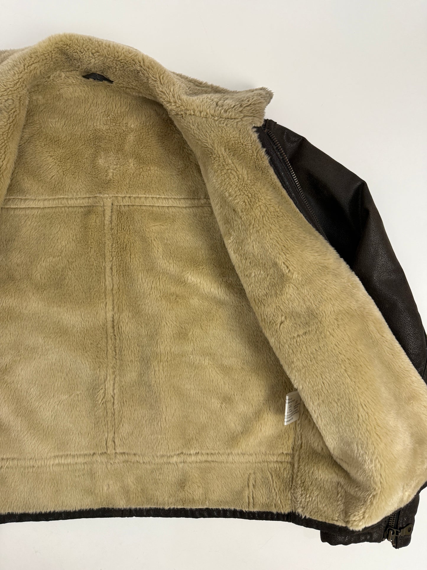 Giacca in Pelle anni ’80 con interno shearling
