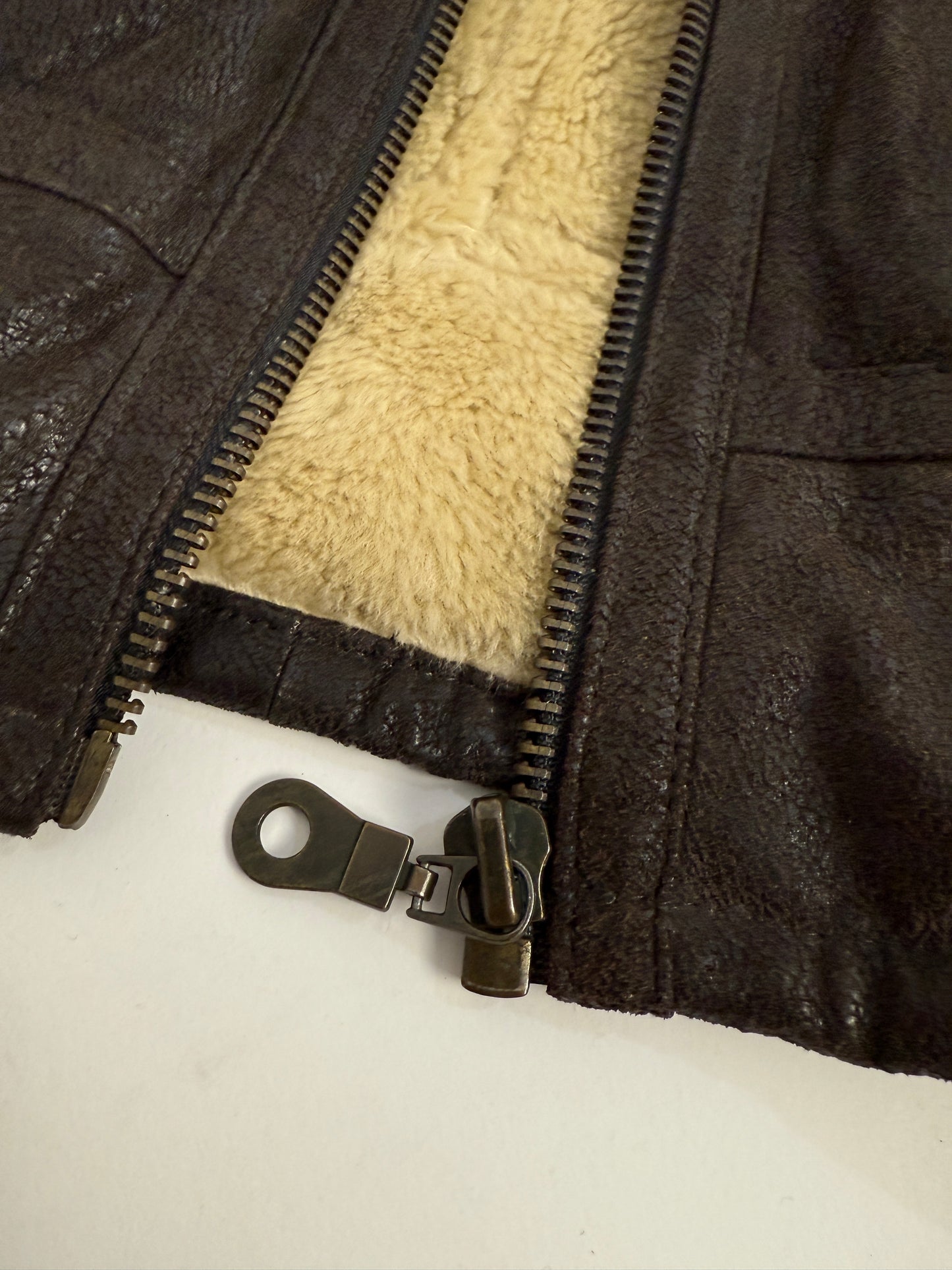 Giacca in Pelle anni ’80 con interno shearling