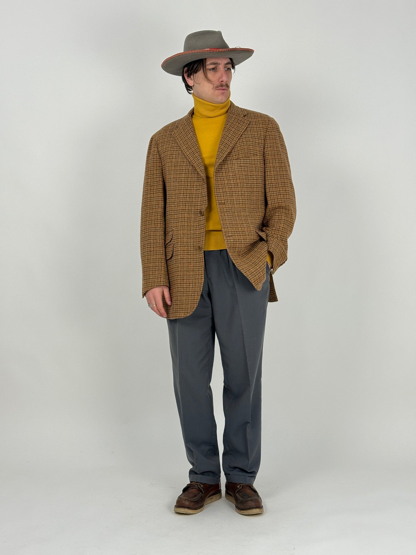 Giacca in Tweed Inglese Houndstooth Anni ’80