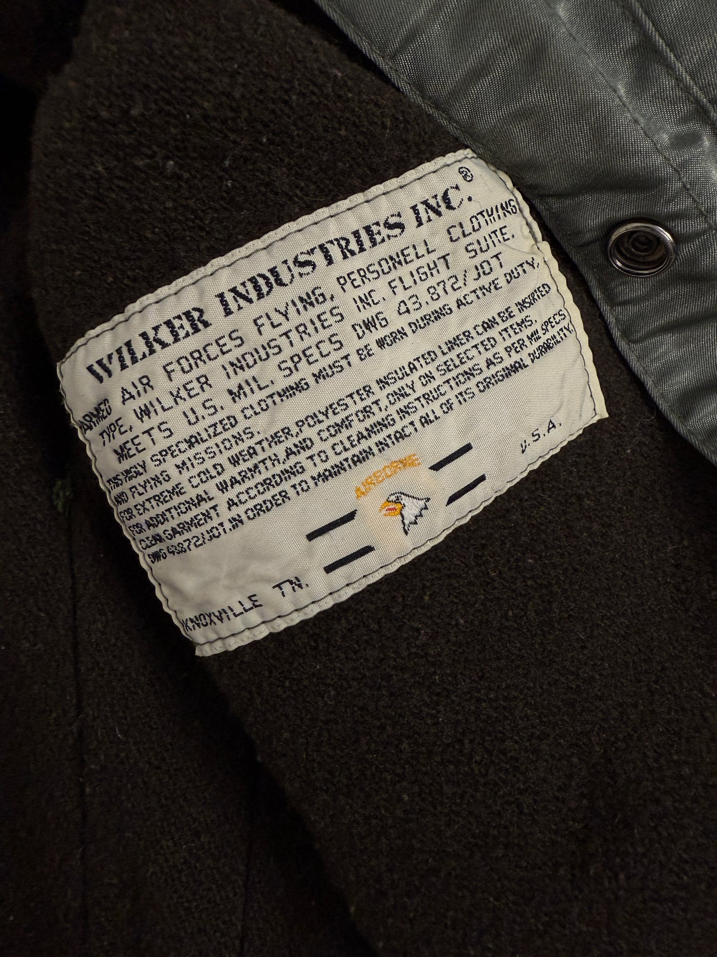 Set militare vintage U.S.A. Wilker Industries – Bomber U.S.N. e gilet