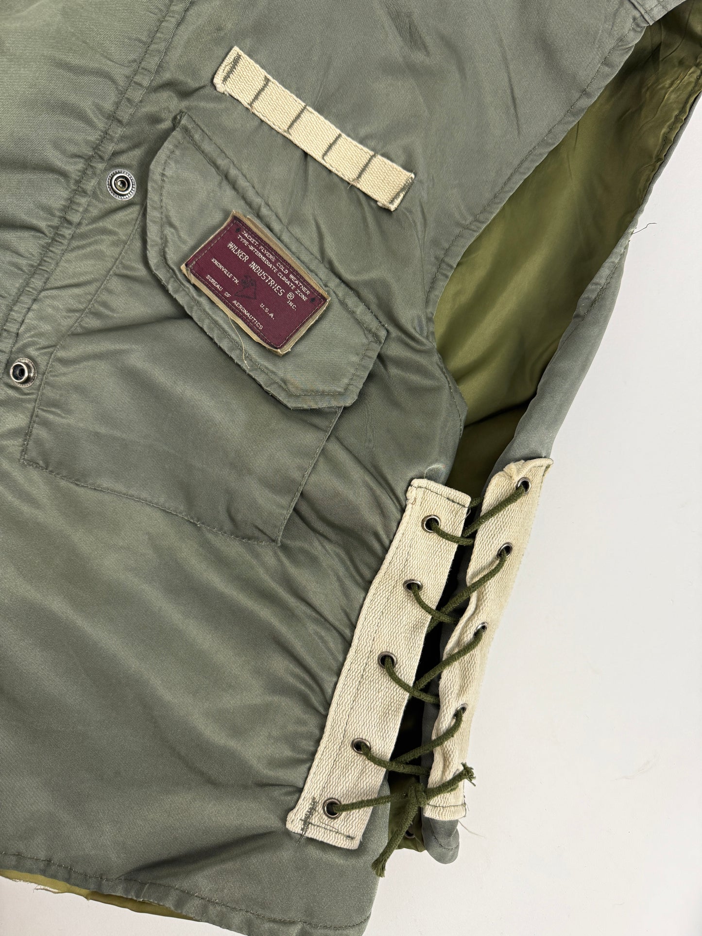 Set militare vintage U.S.A. Wilker Industries – Bomber U.S.N. e gilet