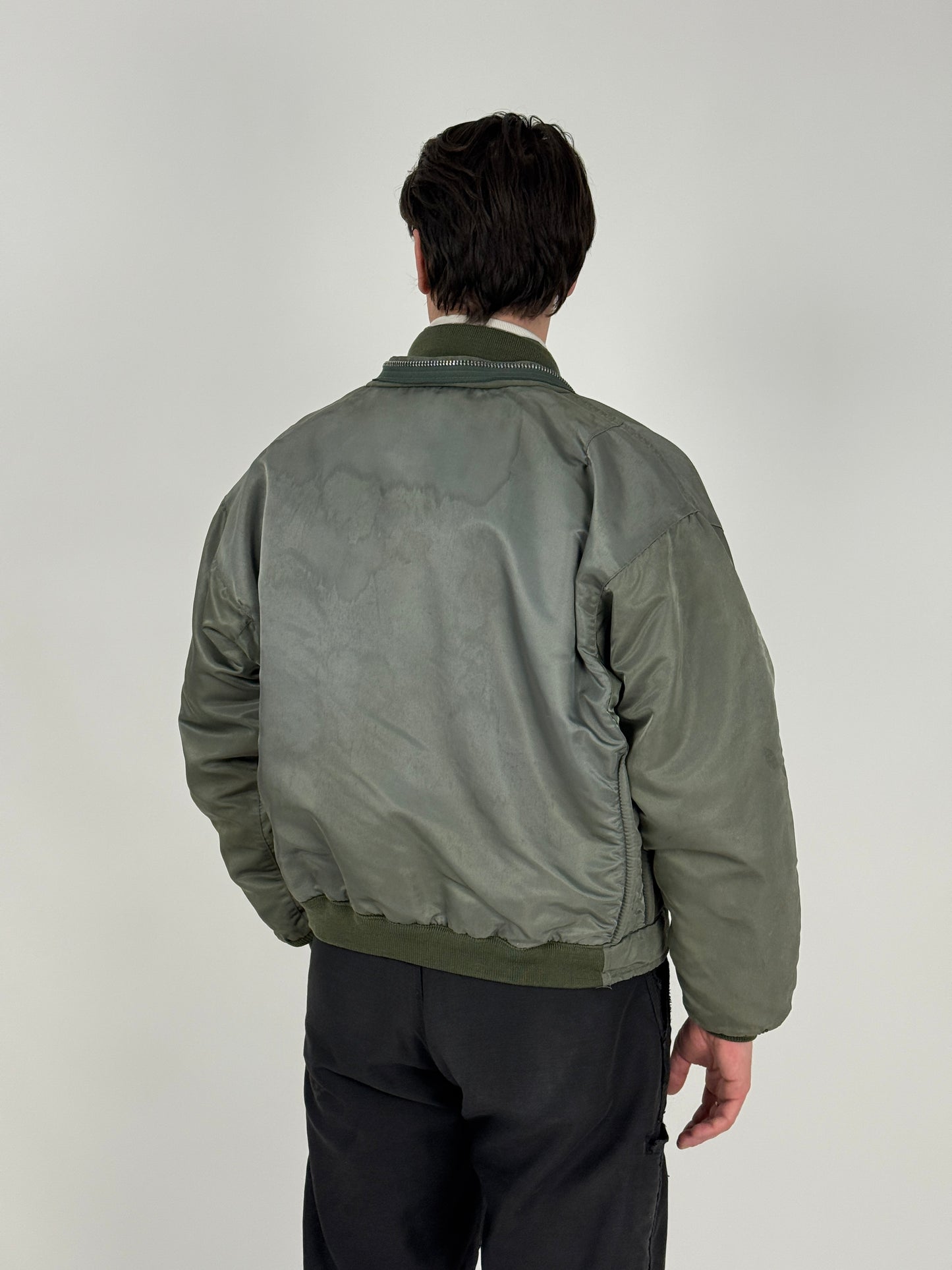 Set militare vintage U.S.A. Wilker Industries – Bomber U.S.N. e gilet