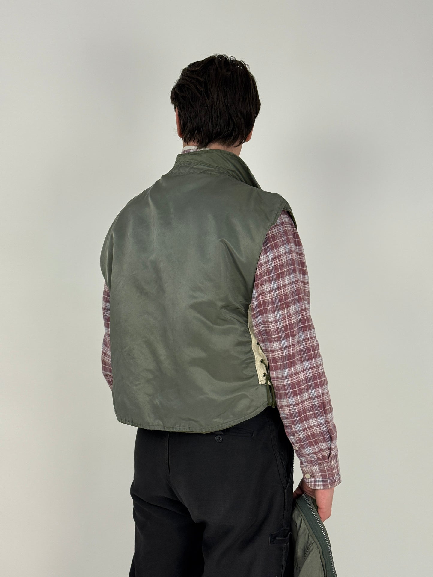 Set militare vintage U.S.A. Wilker Industries – Bomber U.S.N. e gilet