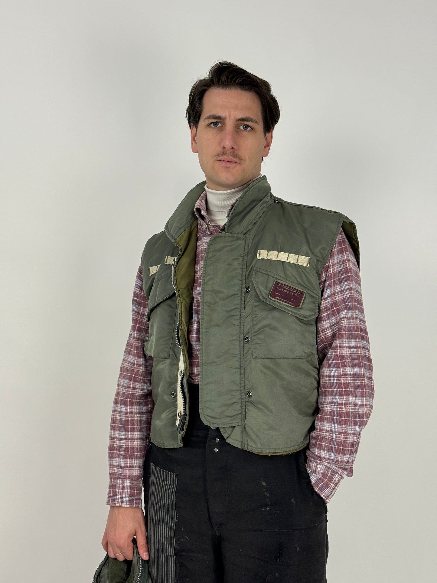 Set militare vintage U.S.A. Wilker Industries – Bomber U.S.N. e gilet