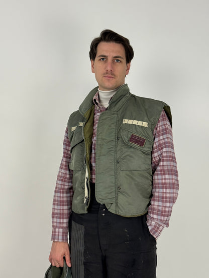 Set militare vintage U.S.A. Wilker Industries – Bomber U.S.N. e gilet