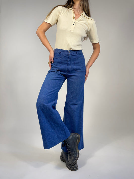 Jeans a zampa anni '70
