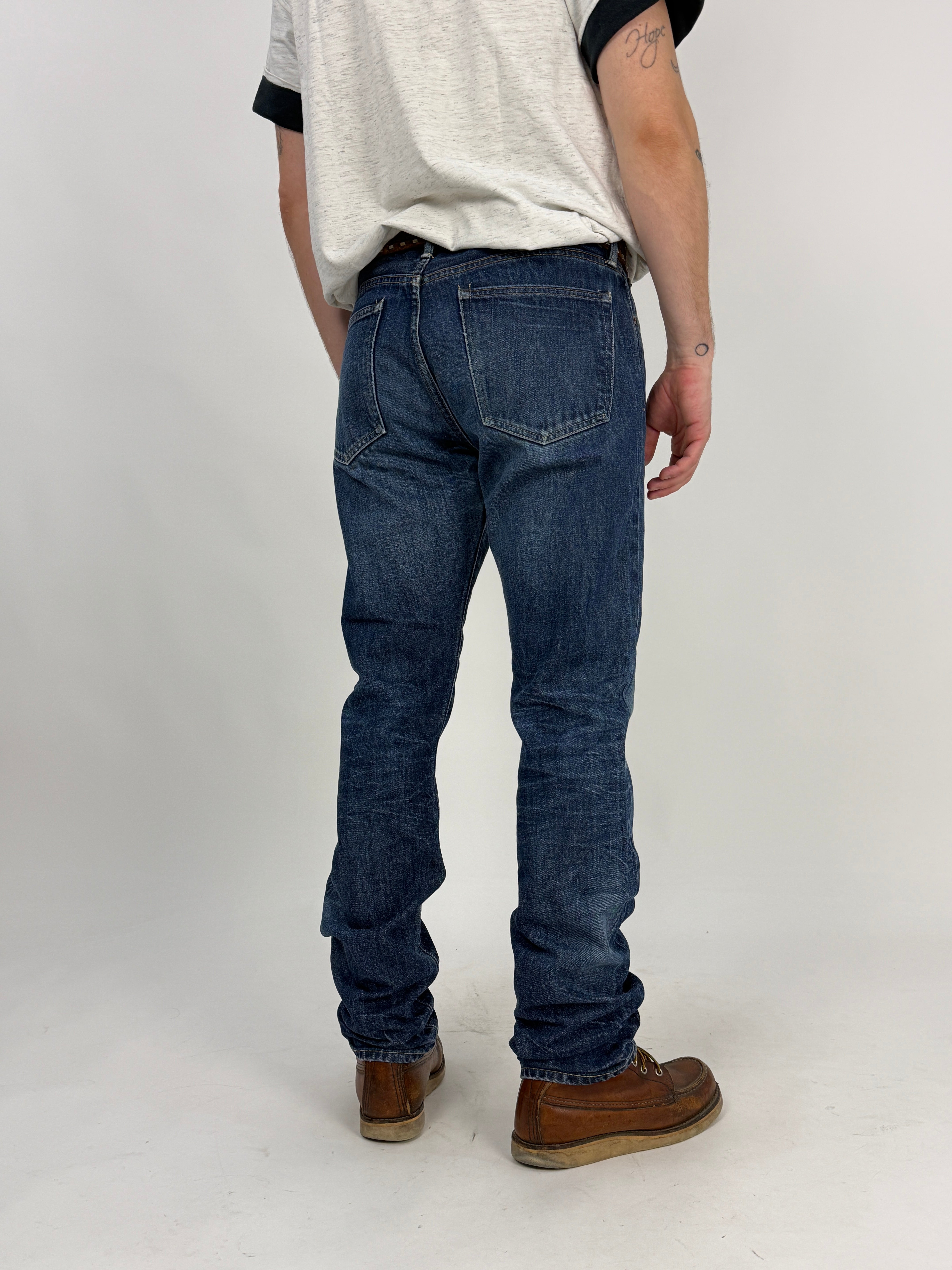 Jeans vintage Polo Ralph Lauren dark indigo - vista posteriore modello
