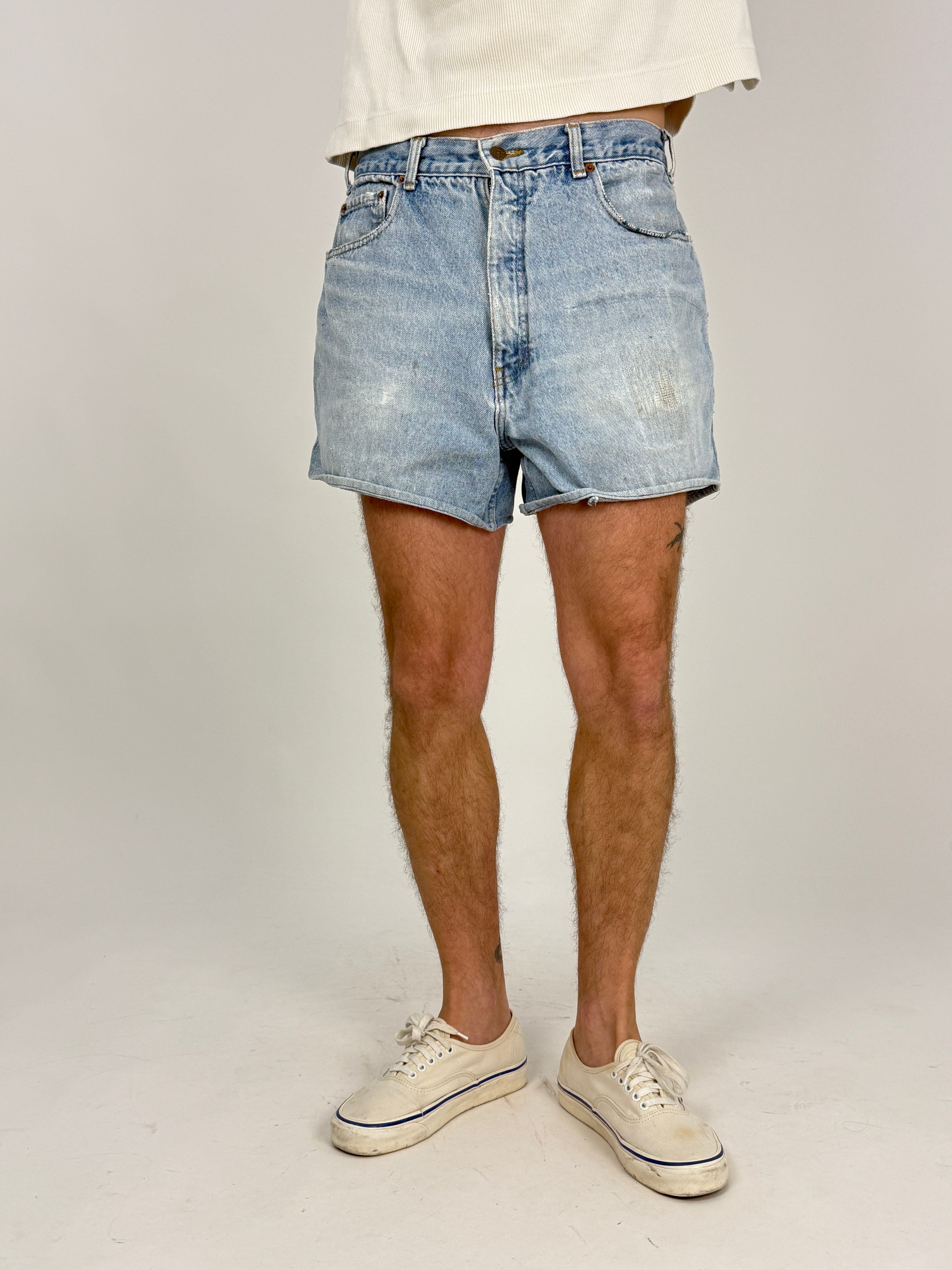 Shorts Denim Vintage Levi's 416 Orange Tab Light Wash - Taglia 48/M