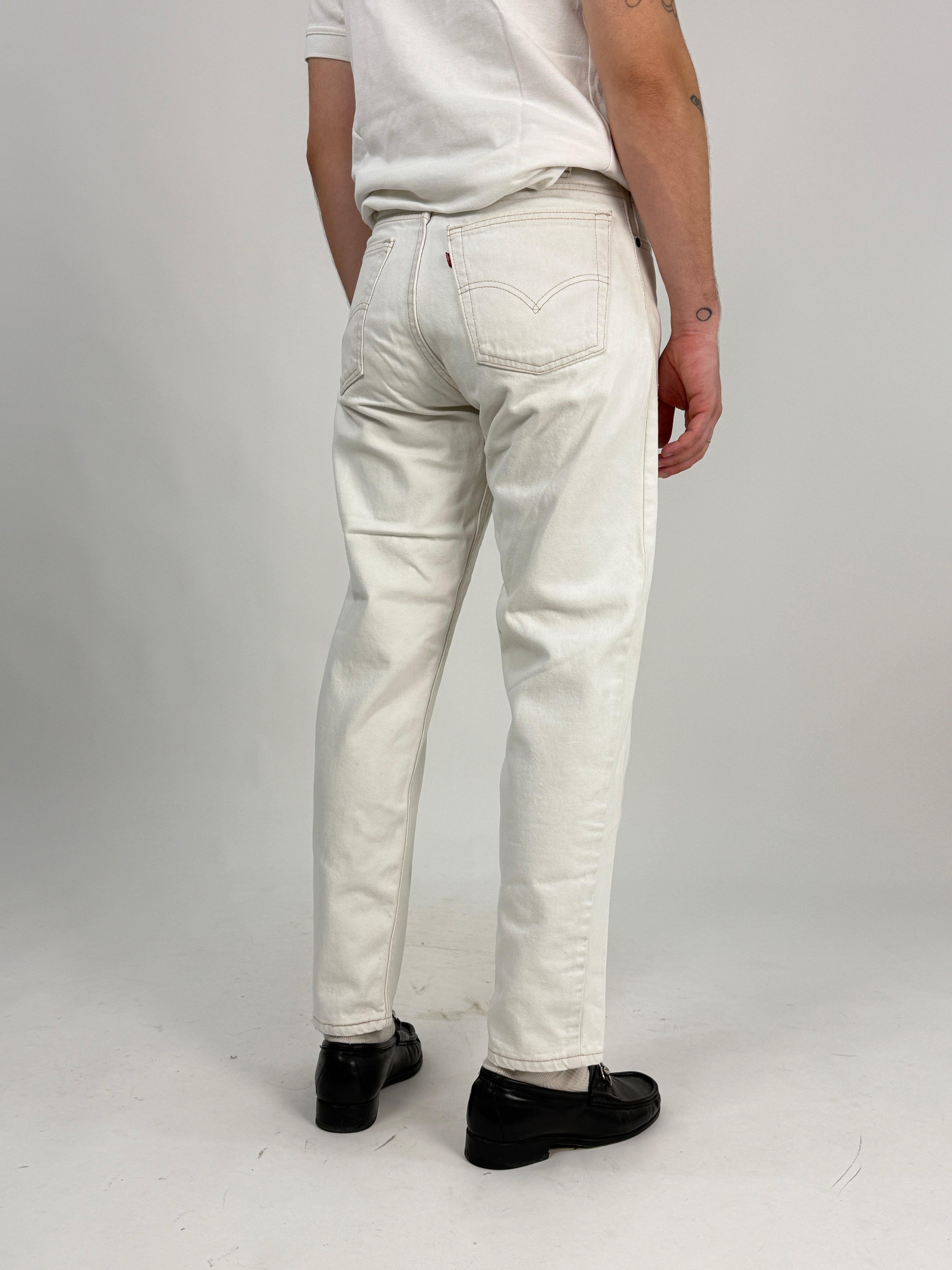 Levi's 550 Relaxed Fit Bianco Tinto - vista posteriore