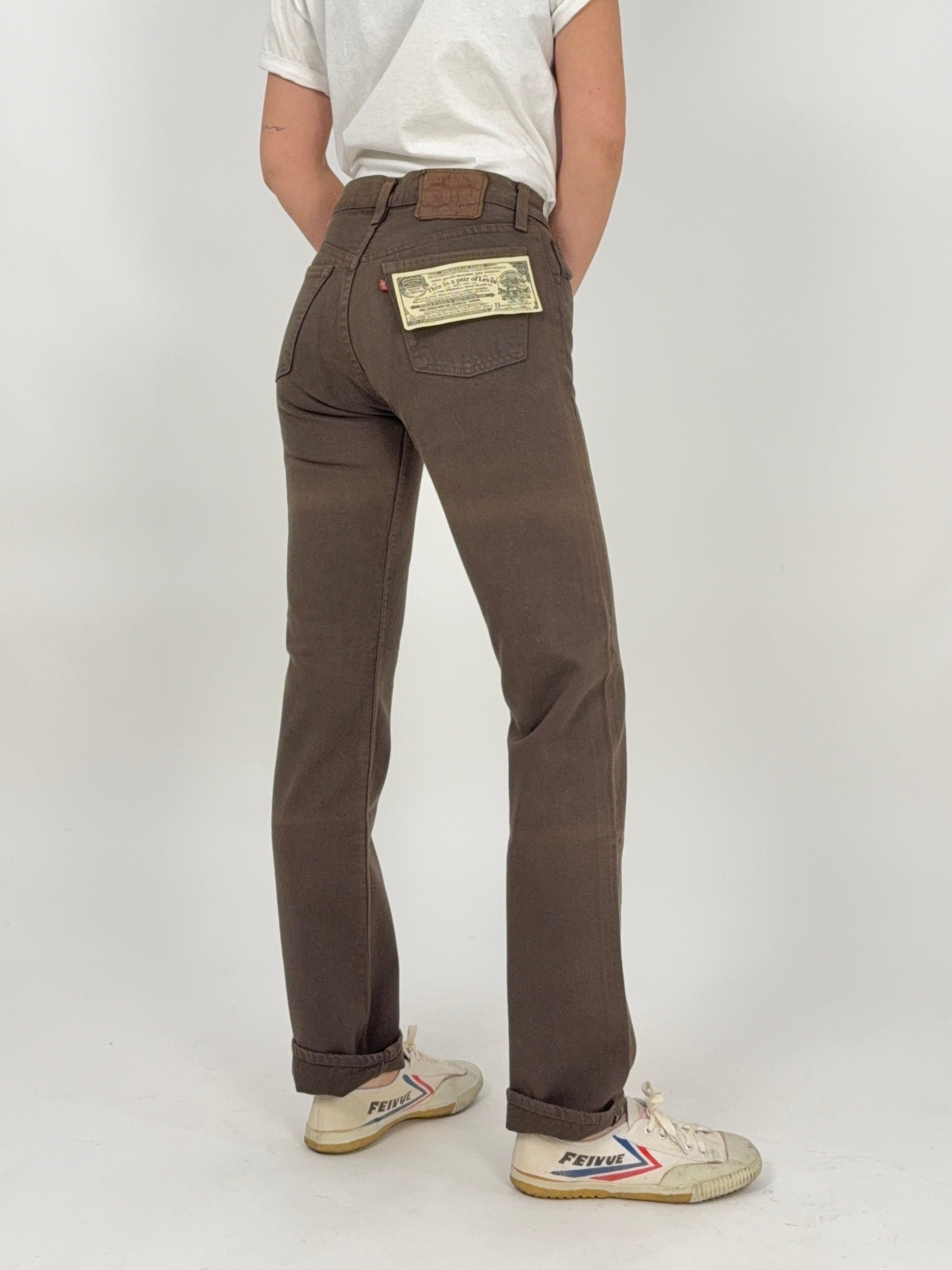 Levi's jeans 501 vintage donna - Deadstock denim marrone