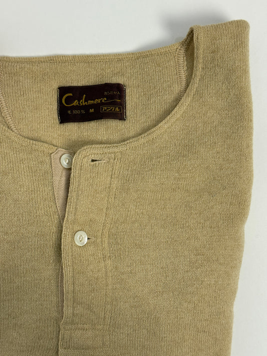 Maglia henley in cashmere – Knit Giapponese