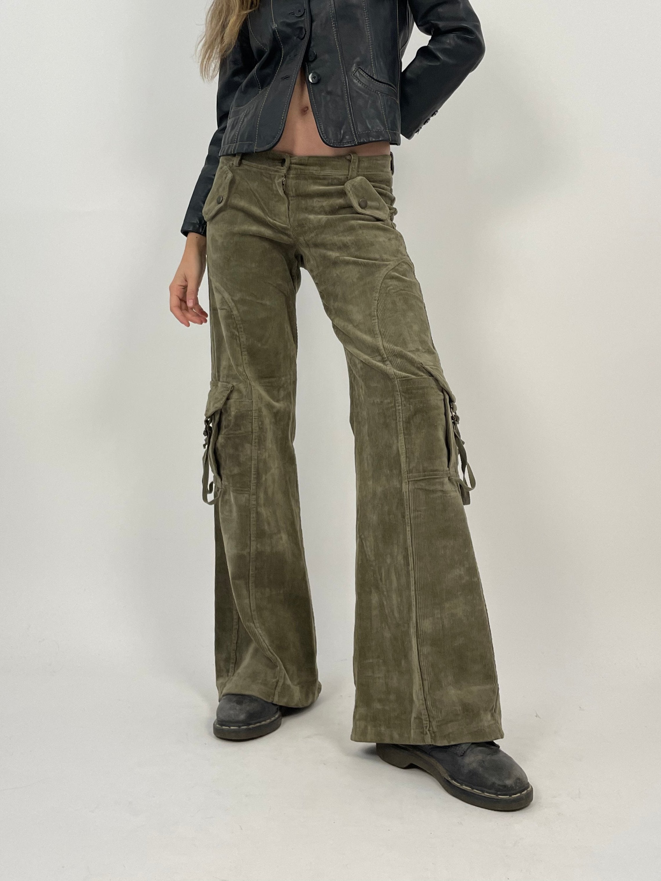 Pantaloni velluto a coste a zampa Fangovintage