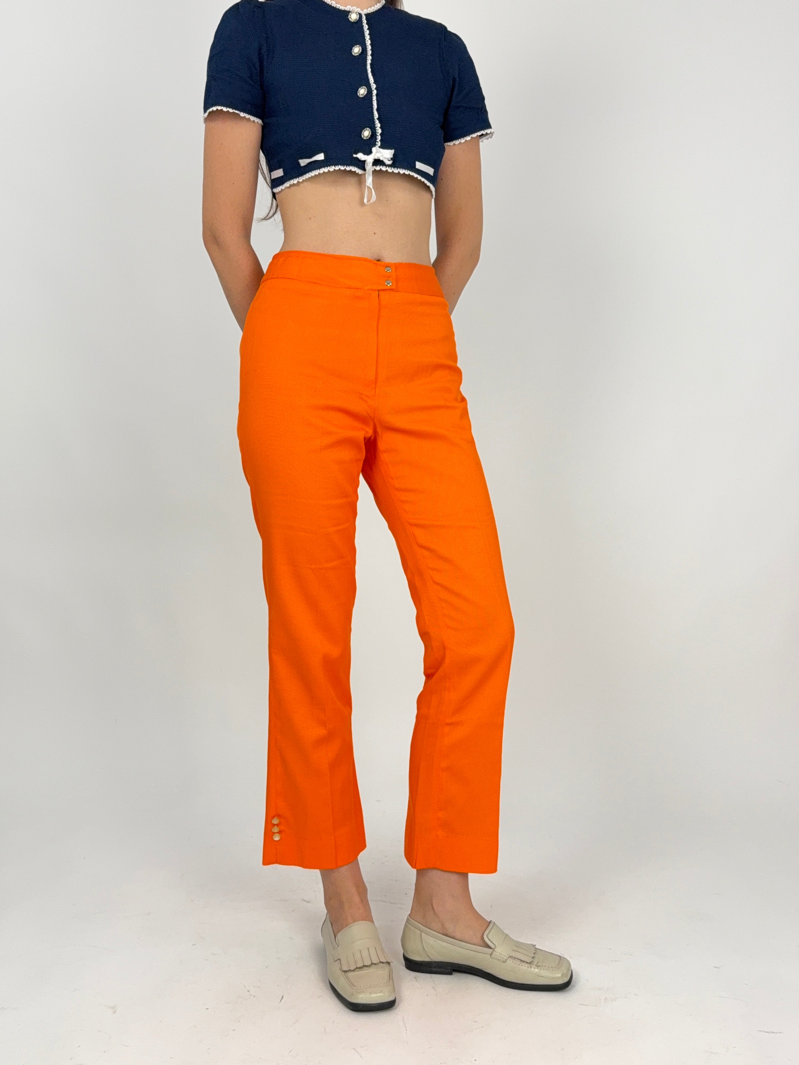 Pantaloni Arancio Anni '70/'80 - Taglia 40/42