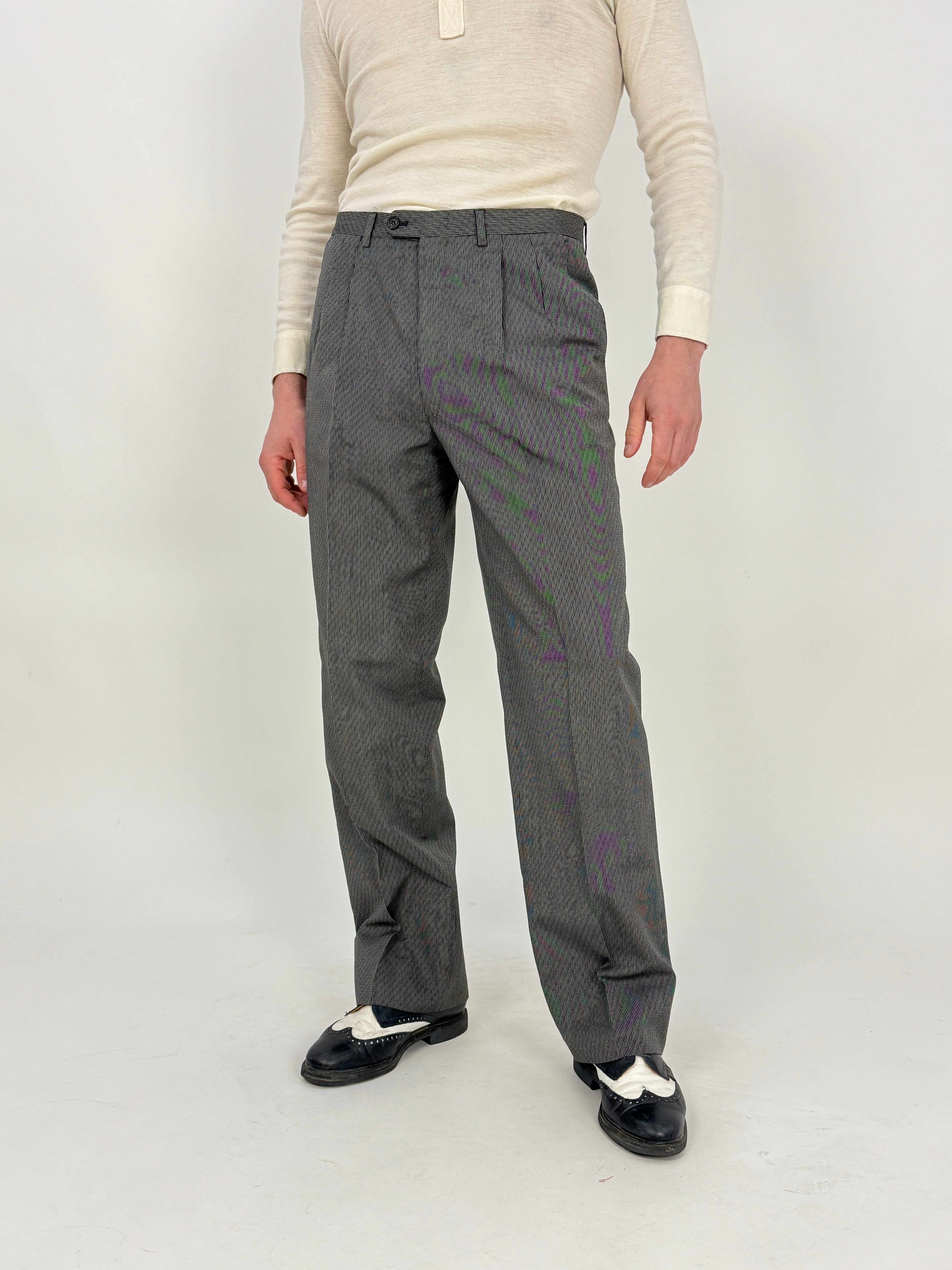 Pantaloni uomo sartoriali vintage - tessuto a righe