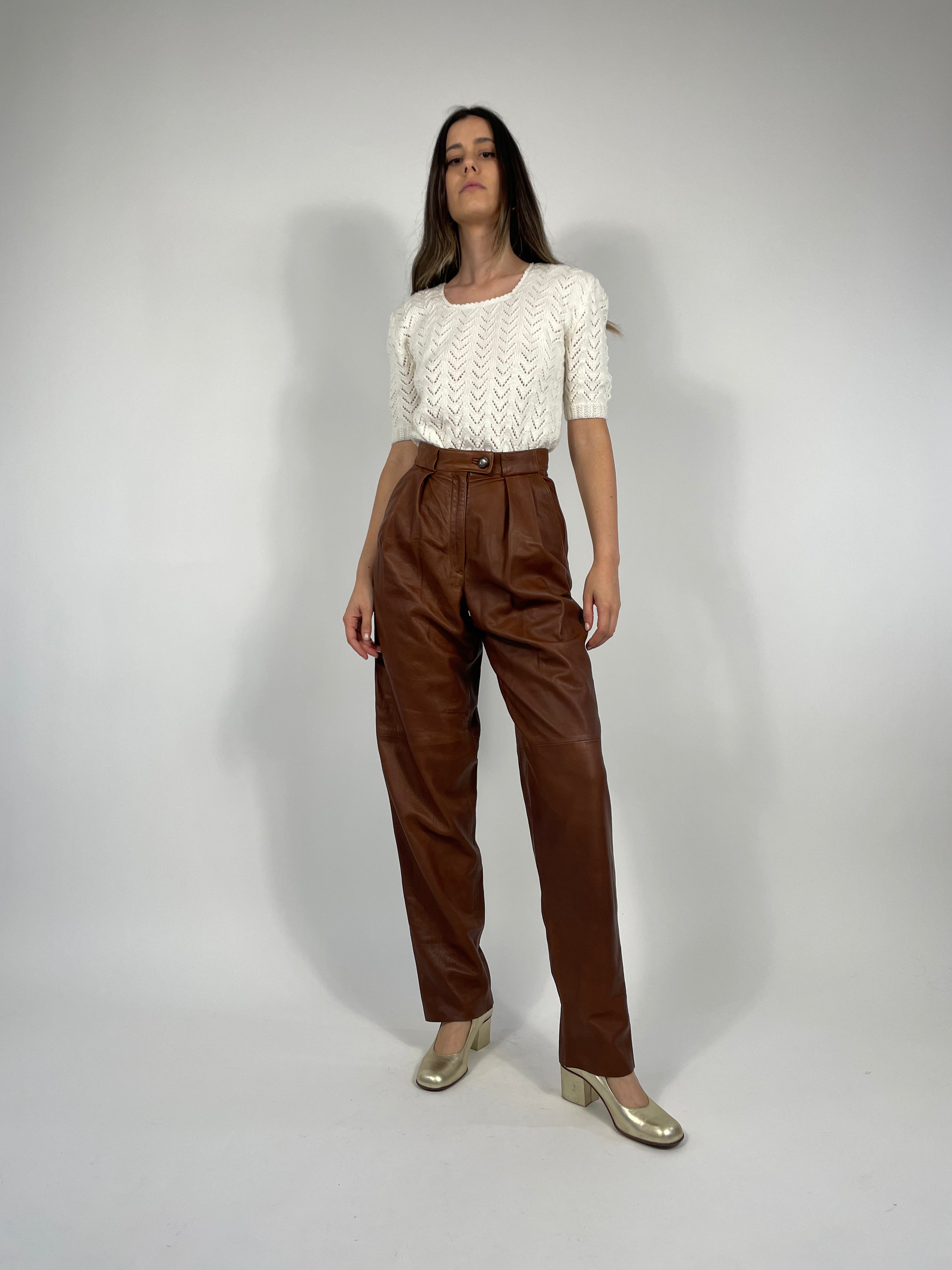 Pantaloni vera pelle anni '80