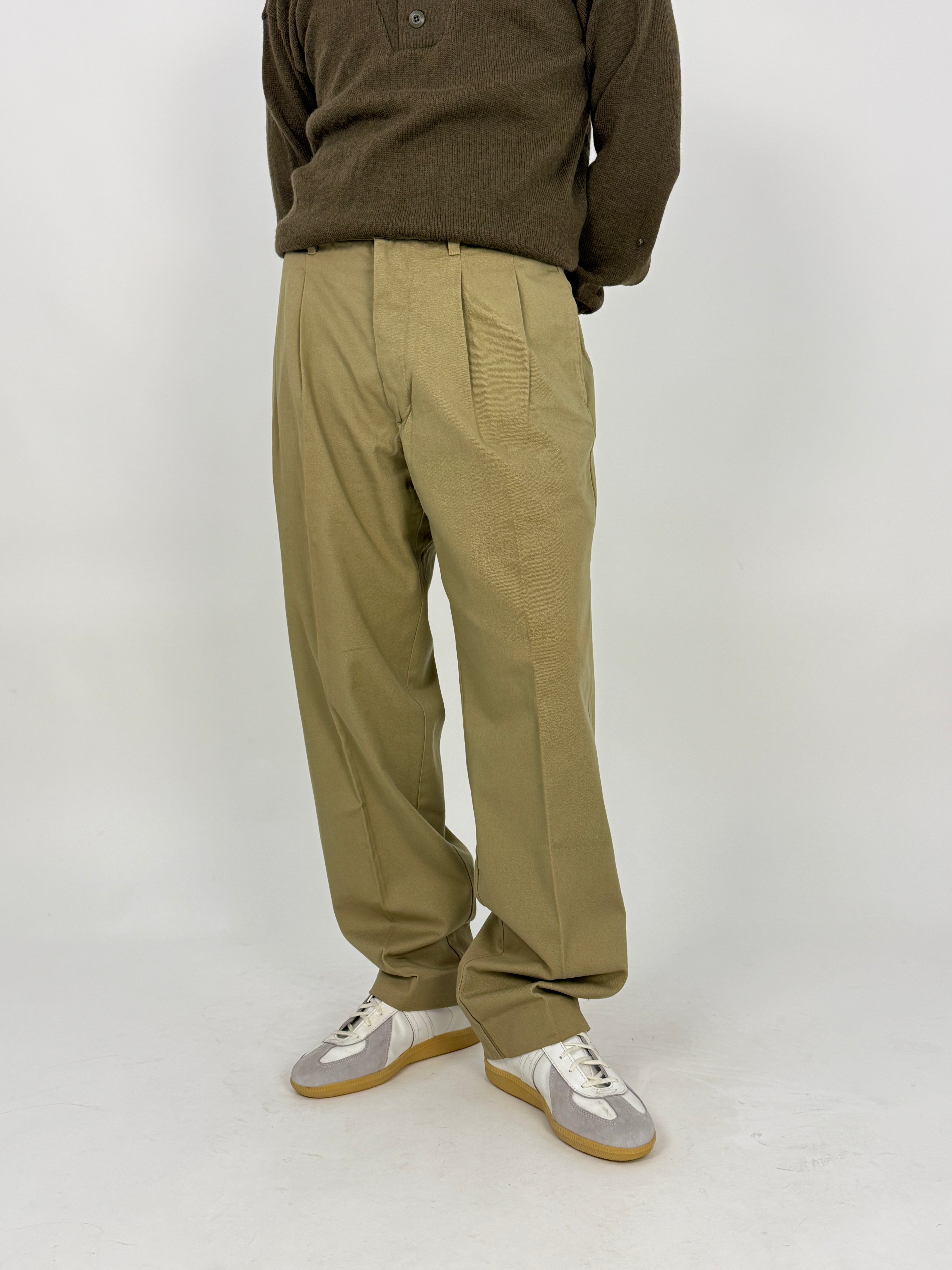 Pantaloni El Charro con pence da uomo - color kaki