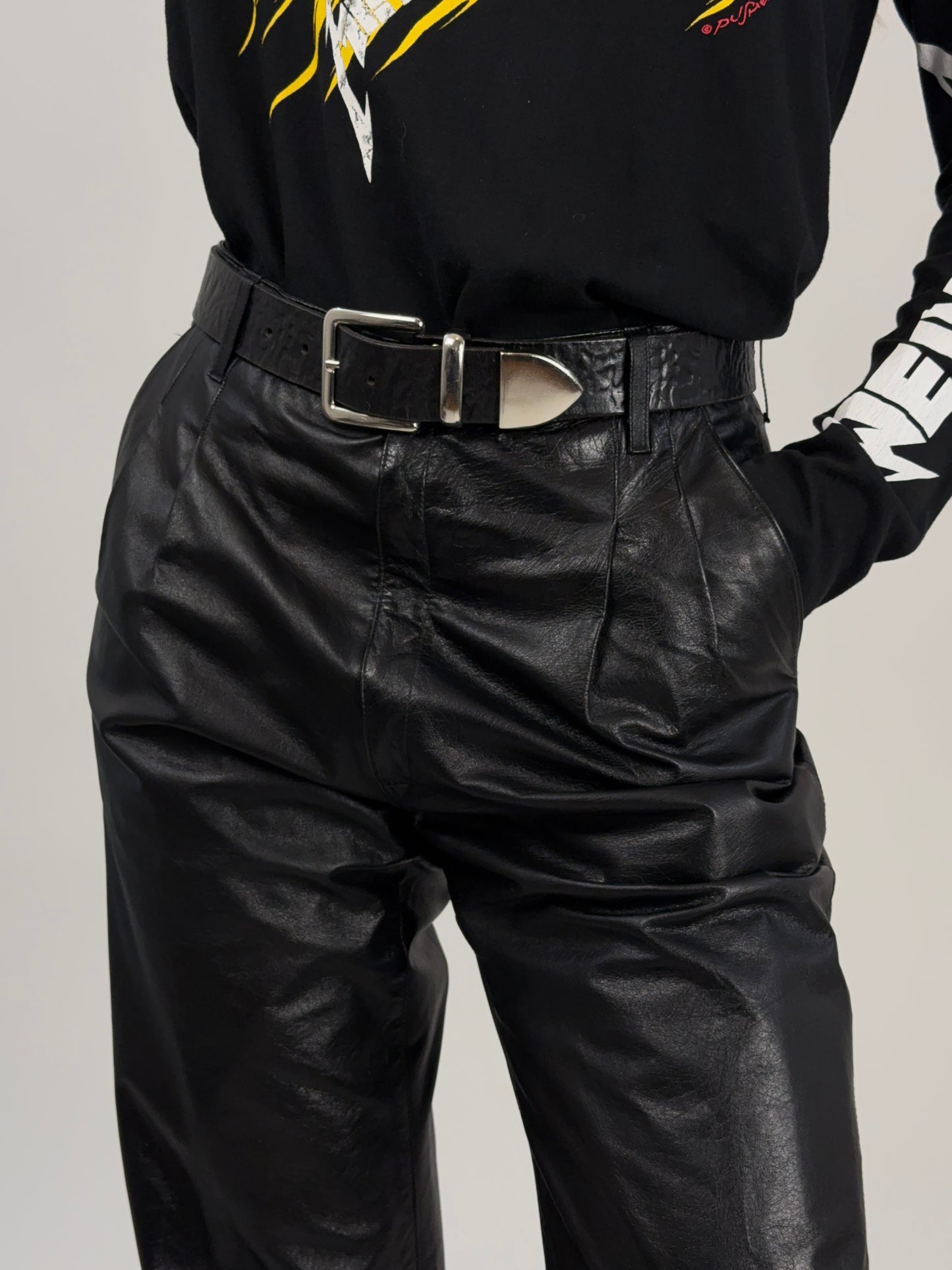 Pantaloni in vera pelle