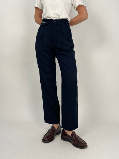 Pantalone con pence in cotone