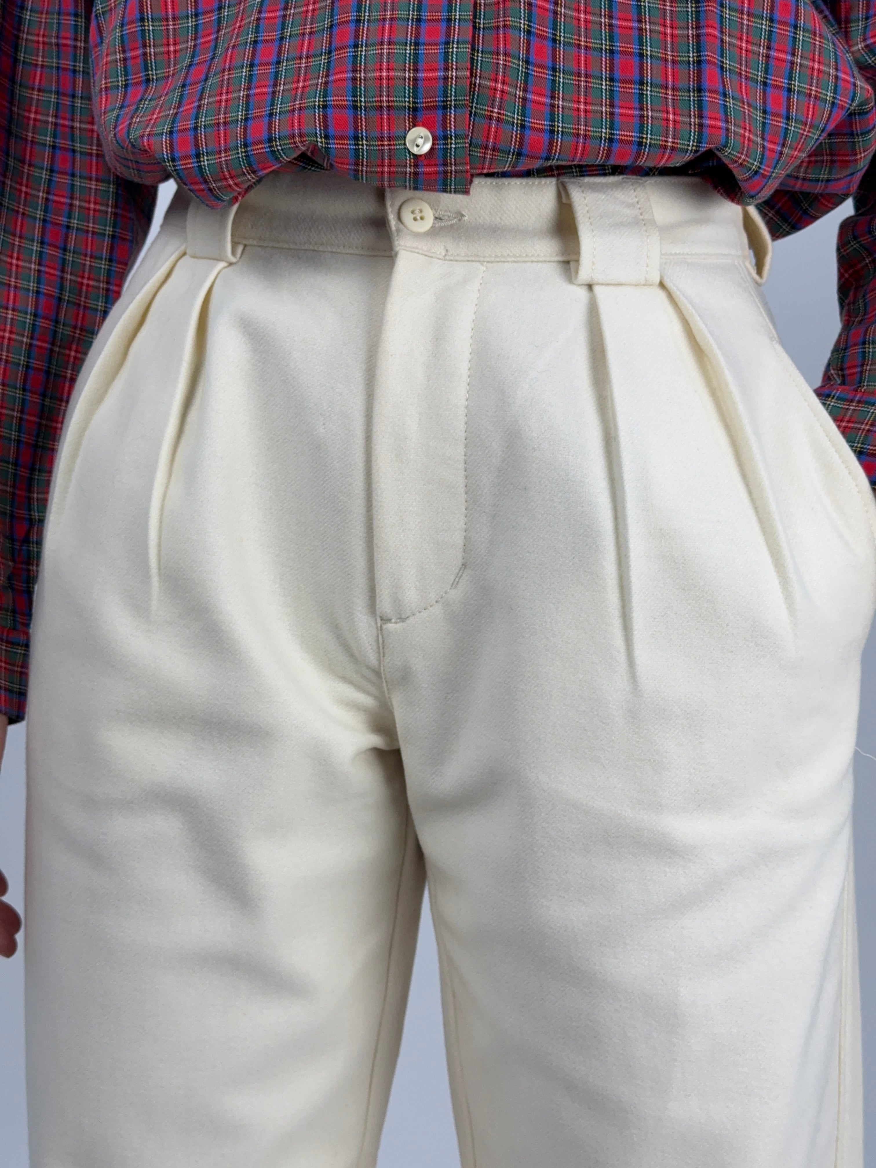 Pantaloni sartoriali in lana anni '70