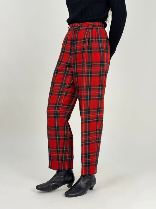 Pantaloni in lana tartan anni ’70