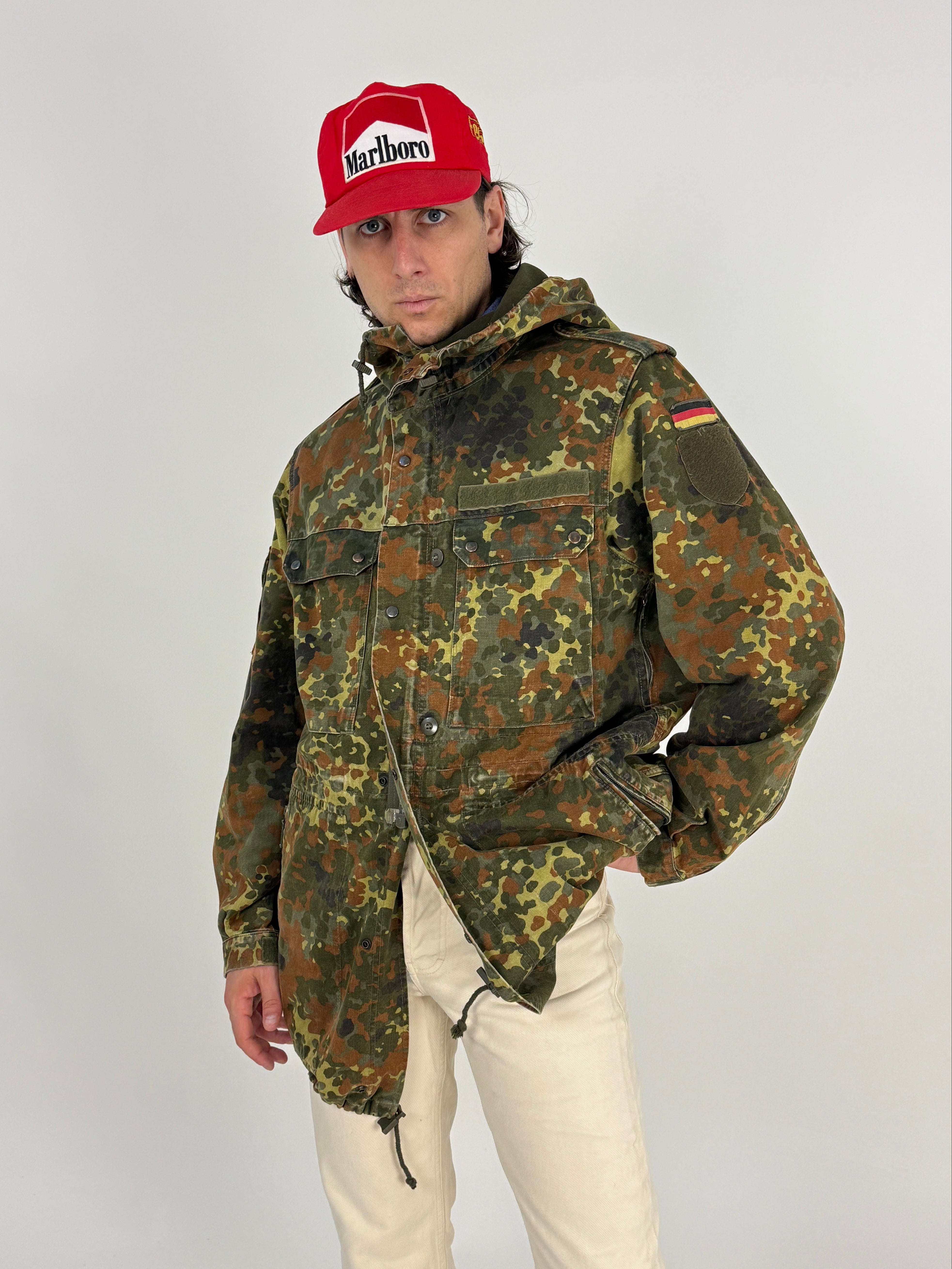 Parka Militare Bundeswehr Flecktarn - vista frontale