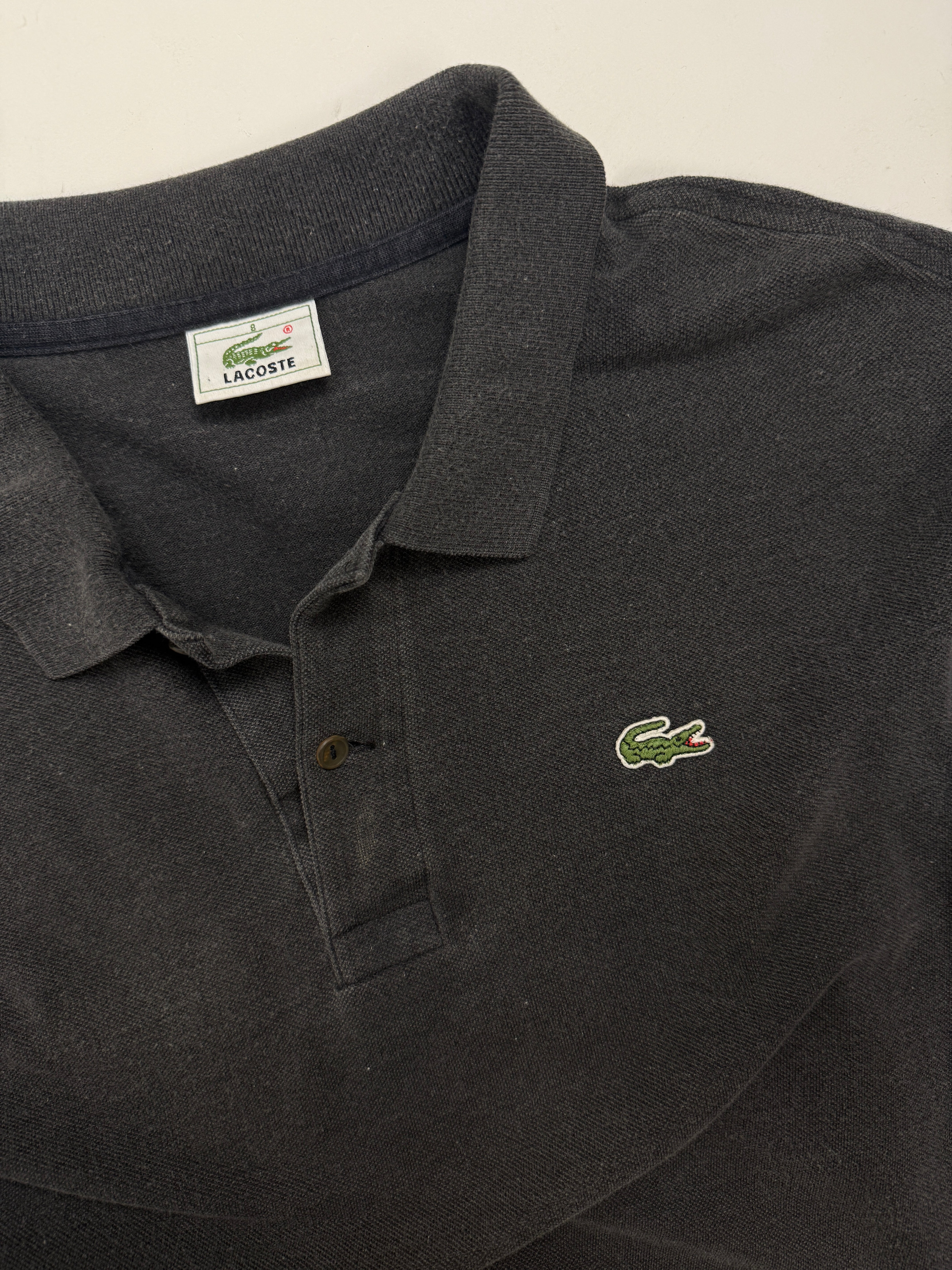 Polo Lacoste Vintage Manica Lunga Grigia - Taglia L/XL