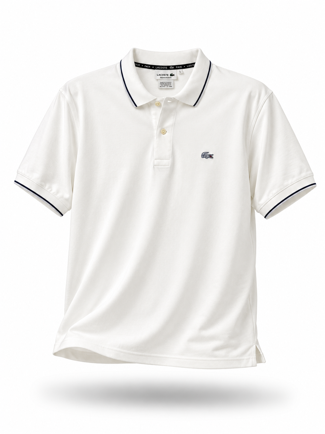 Polo Lacoste Special Edition 2014 bianca - vista frontale ghost