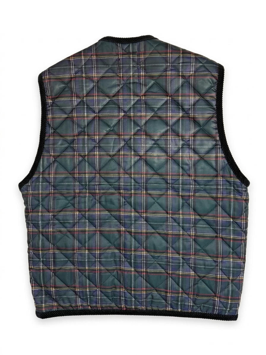 Gilet trapuntato blu vintage
