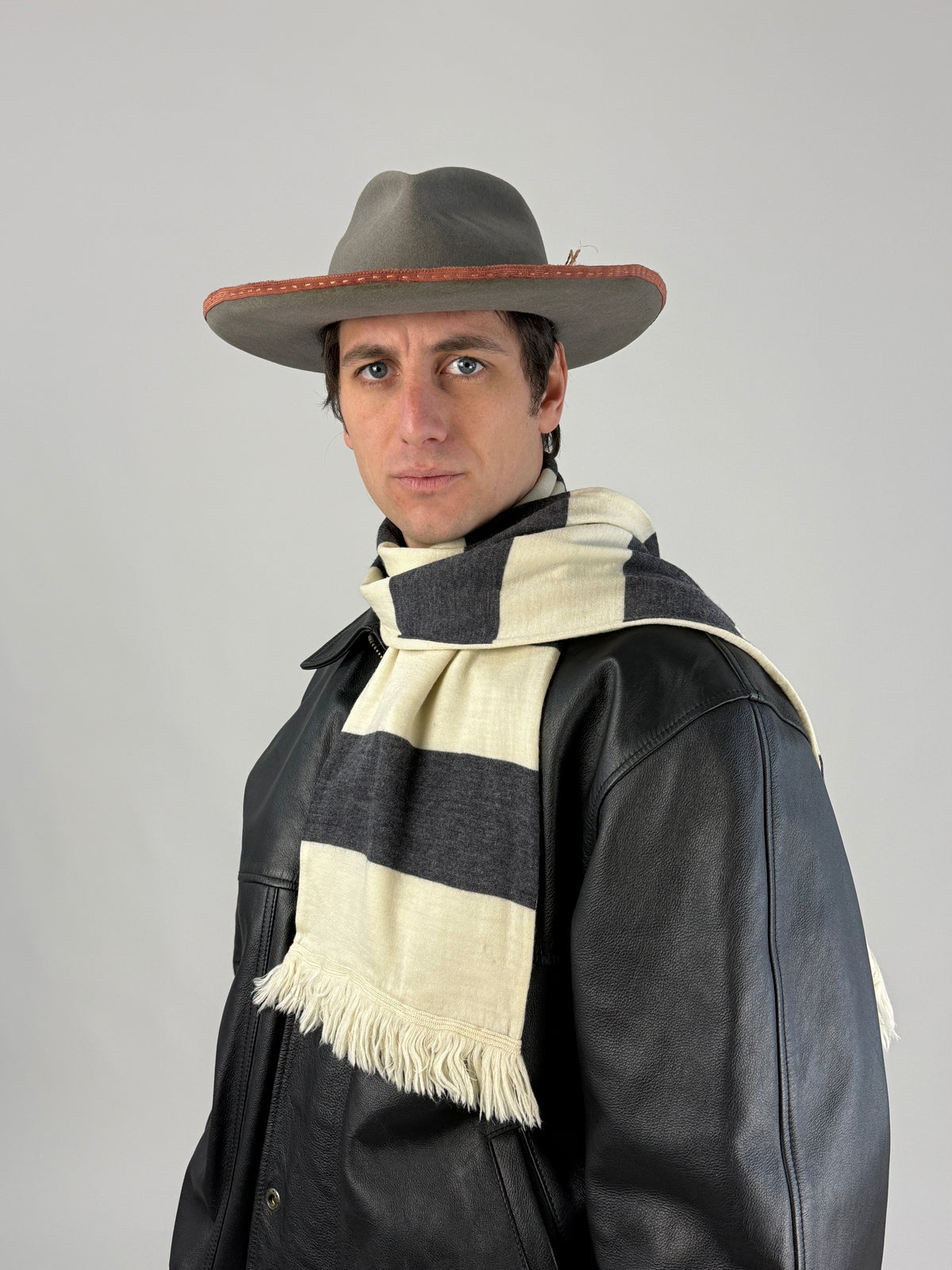 Sciarpa Vintage Valentino Pura Lana a Righe