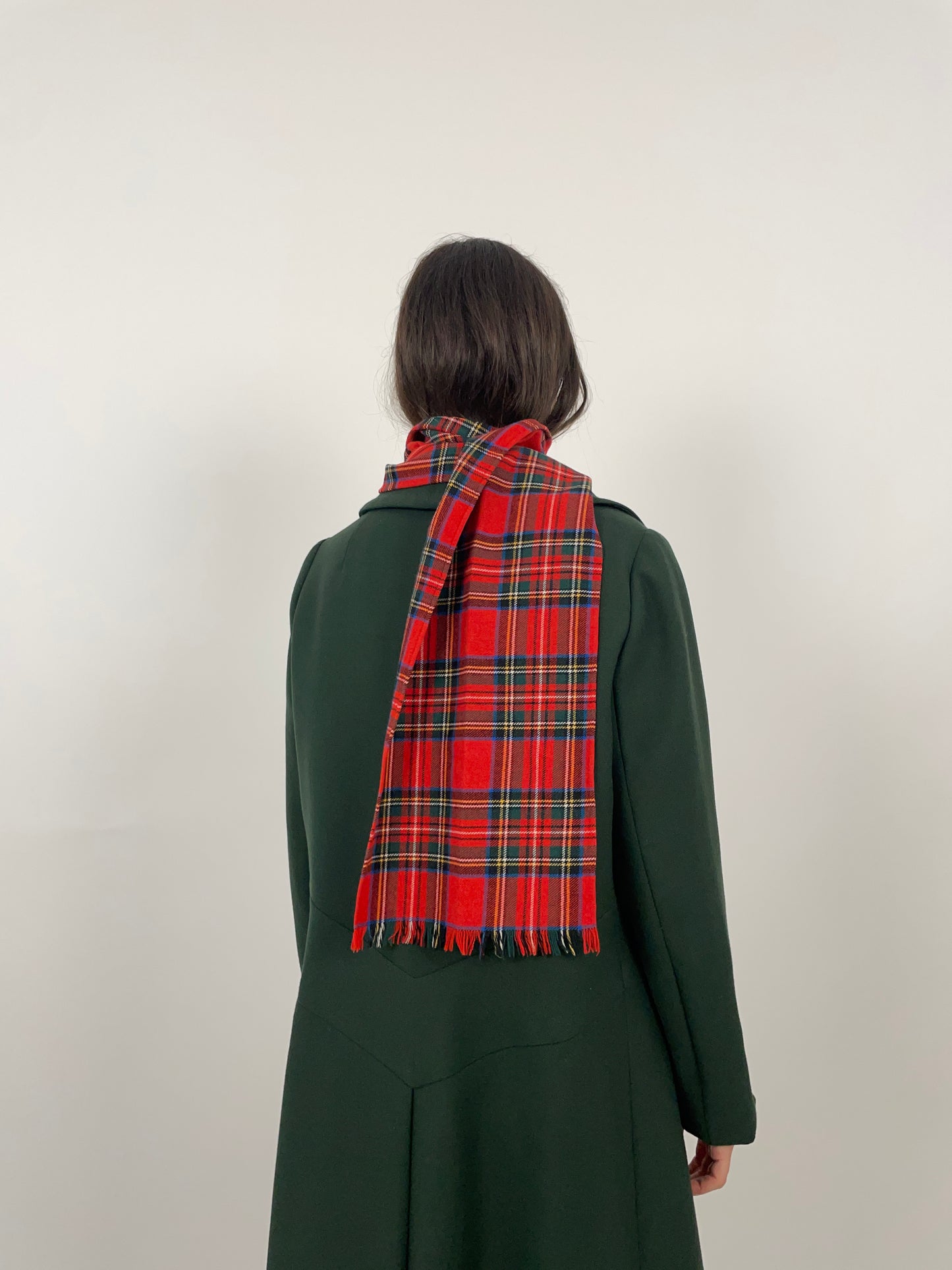 Sciarpa vintage in lana tartan