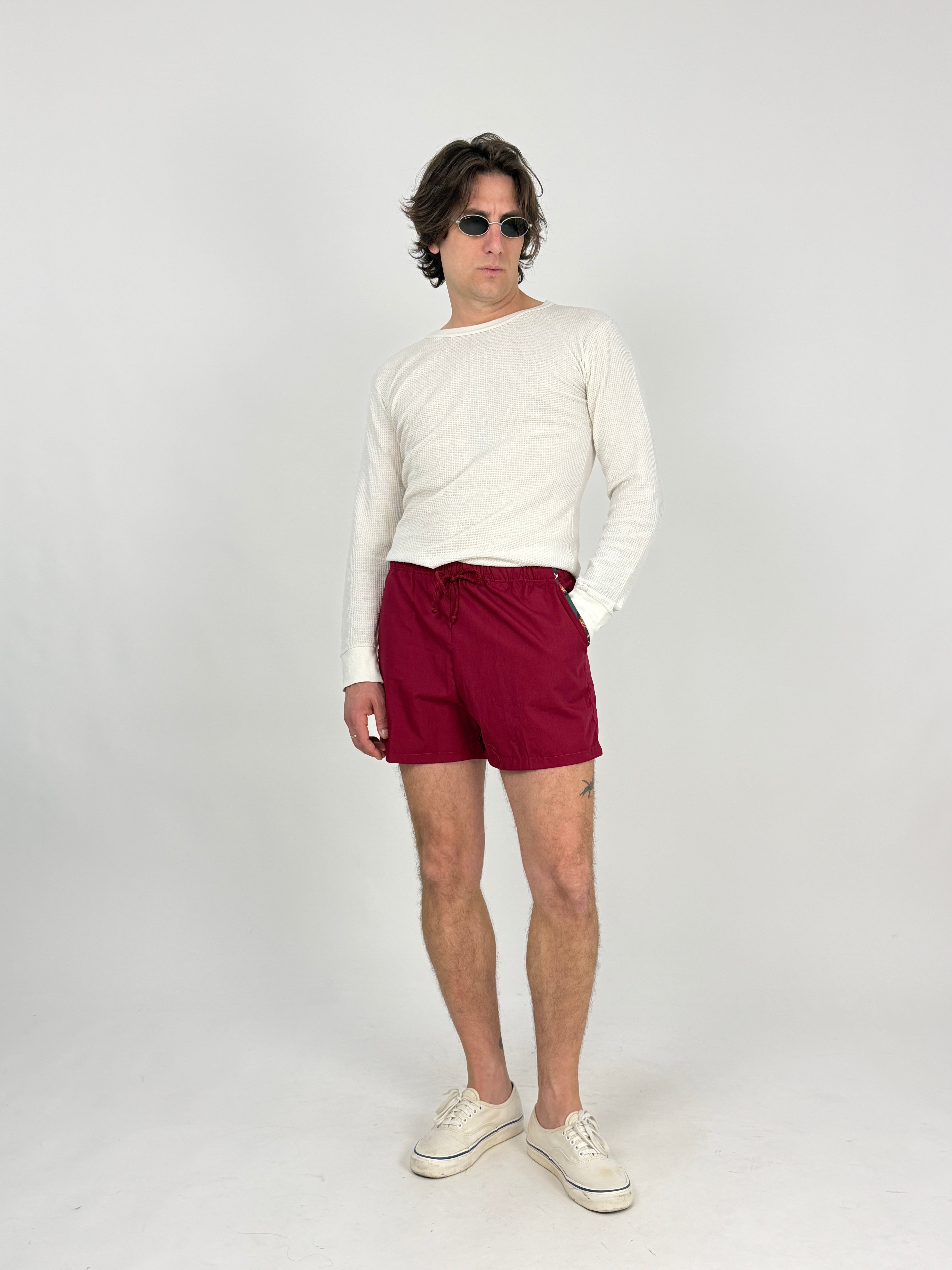 Shorts Bordeaux Vintage Anni '80 - Taglia 48/M