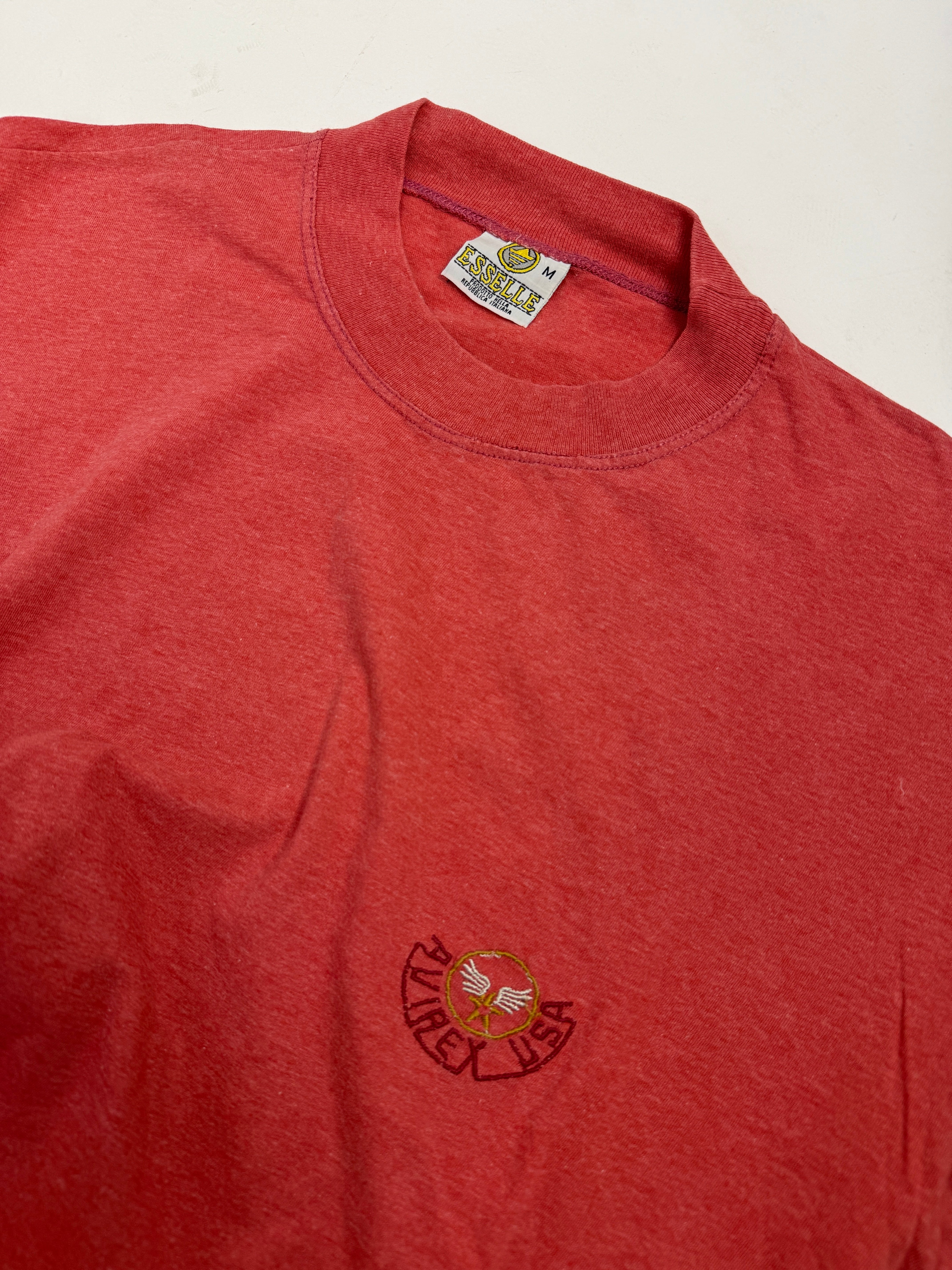 T-Shirt Vintage Avirex USA Esselle Rosso Melange - Taglia M