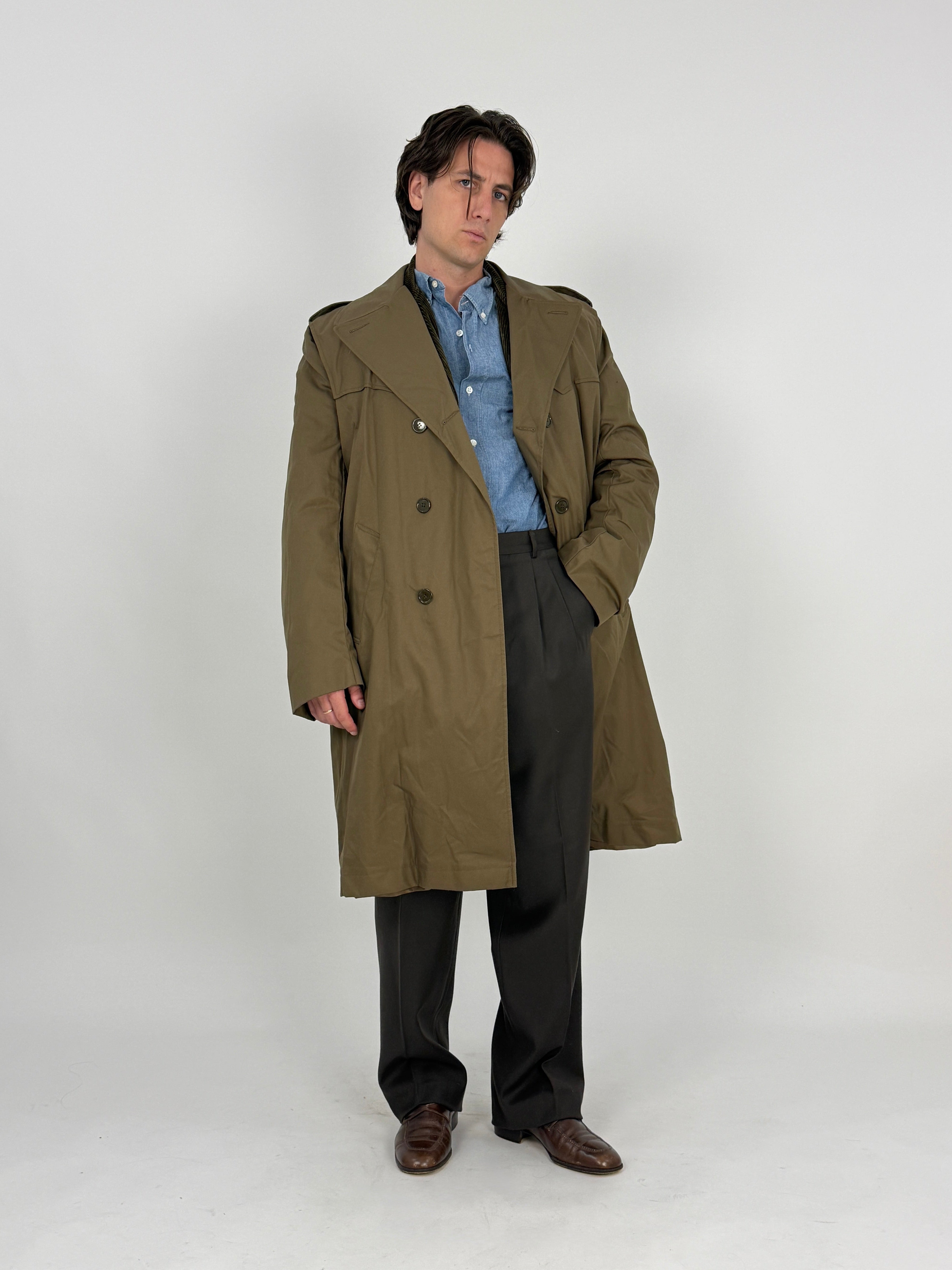 Trench Militare V.V.F. Vigili del Fuoco Valentini Imbottito Staccabile  Taglia XXL