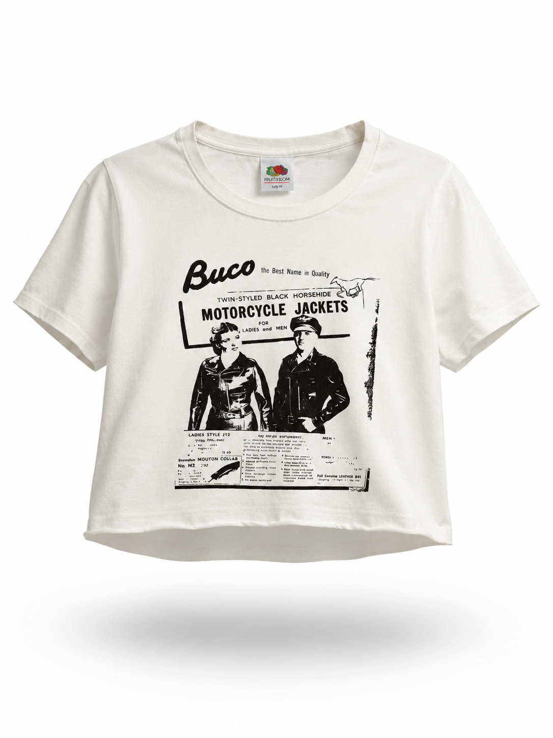 T-shirt crop con stampa