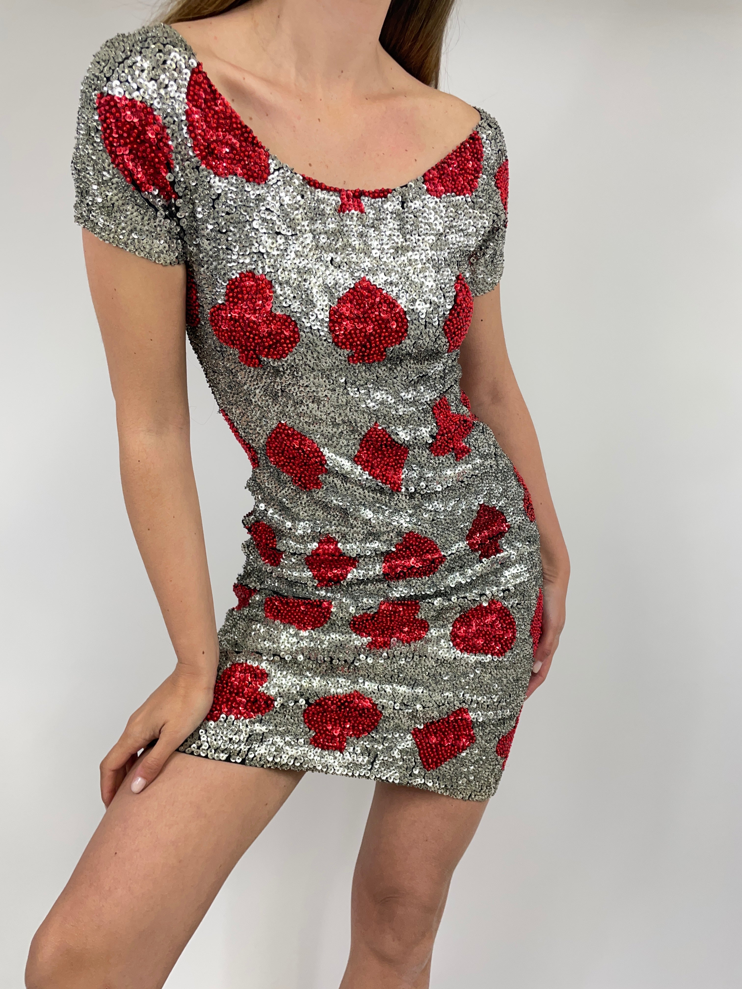 Abito corto di paillettes anni '80 - Fangovintage