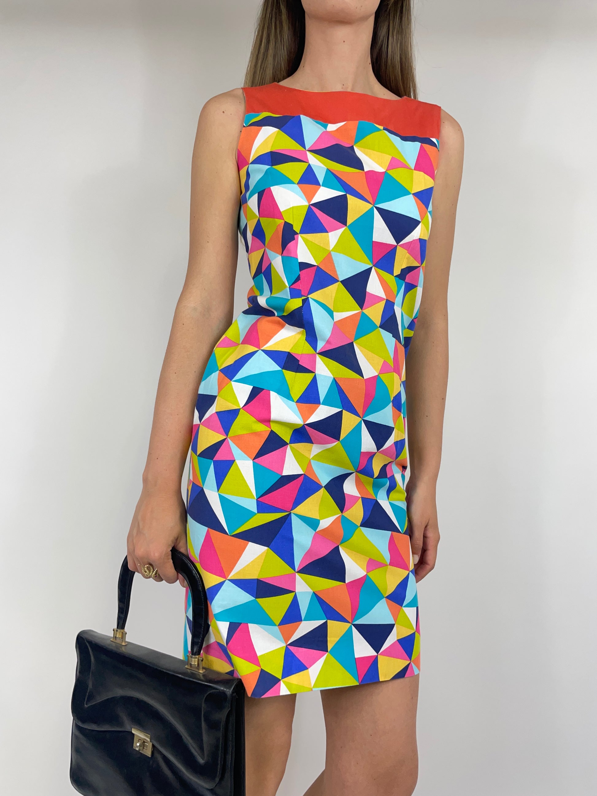 Abito a tubino geometrico vintage Donna Fangovintage
