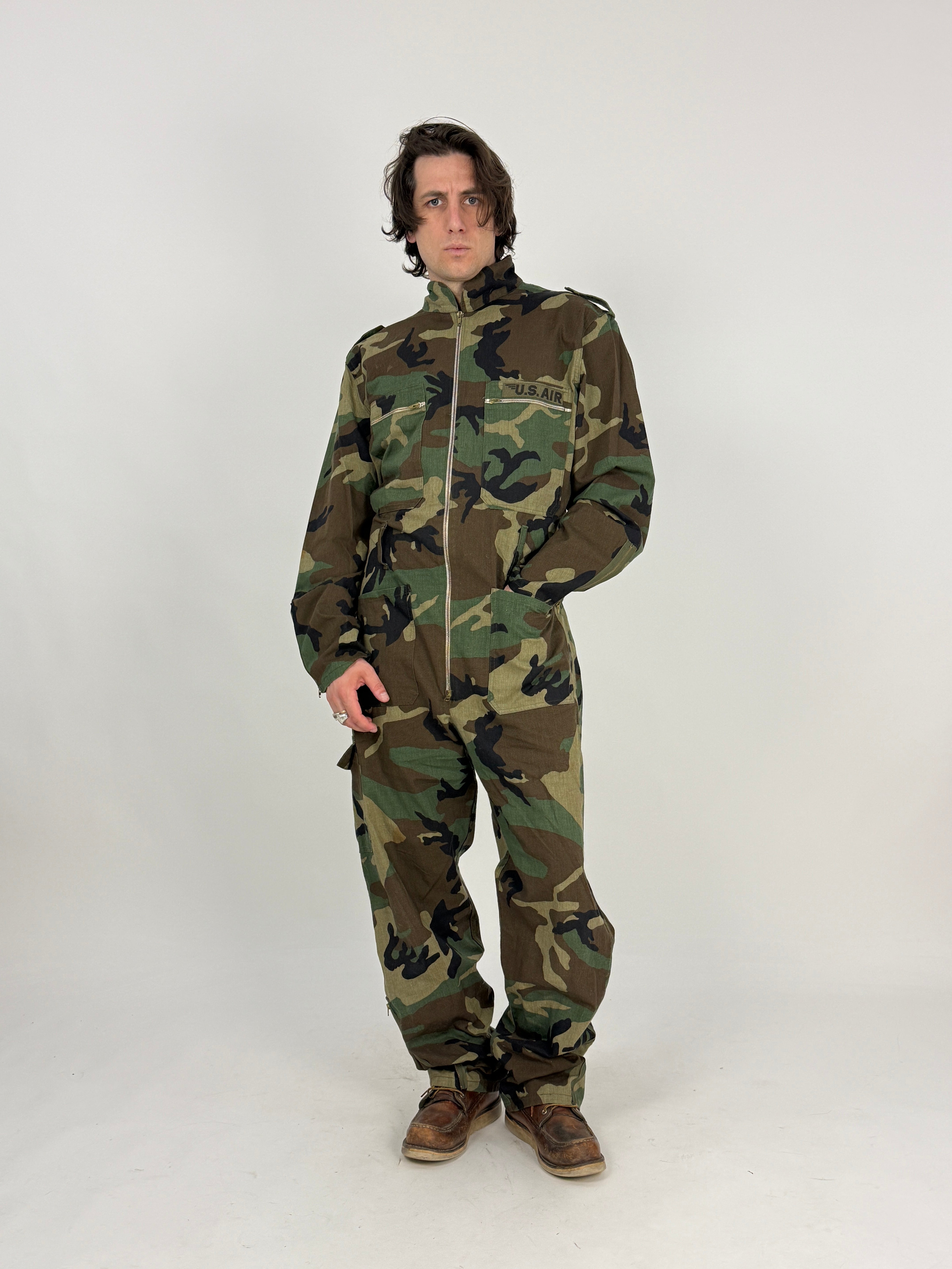 Tuta intera U.S. Air Force M65 woodland camouflage - vista frontale