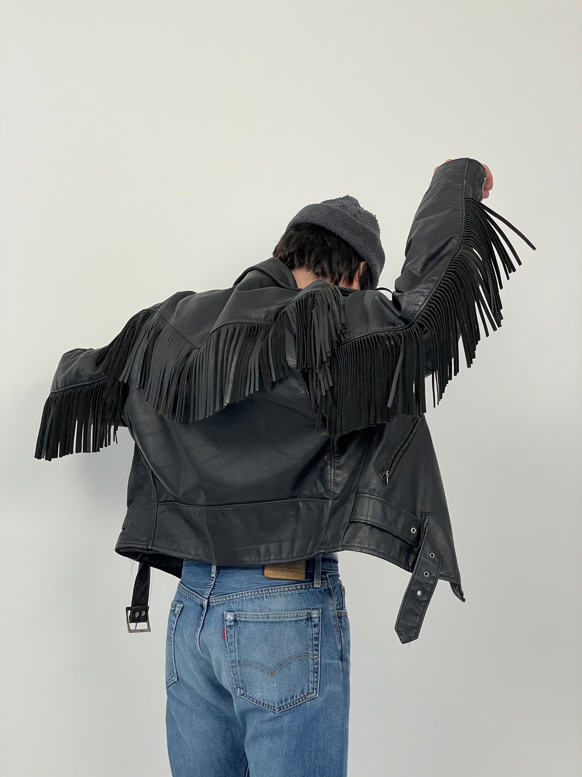 Biker Schott con frange Fangovintage