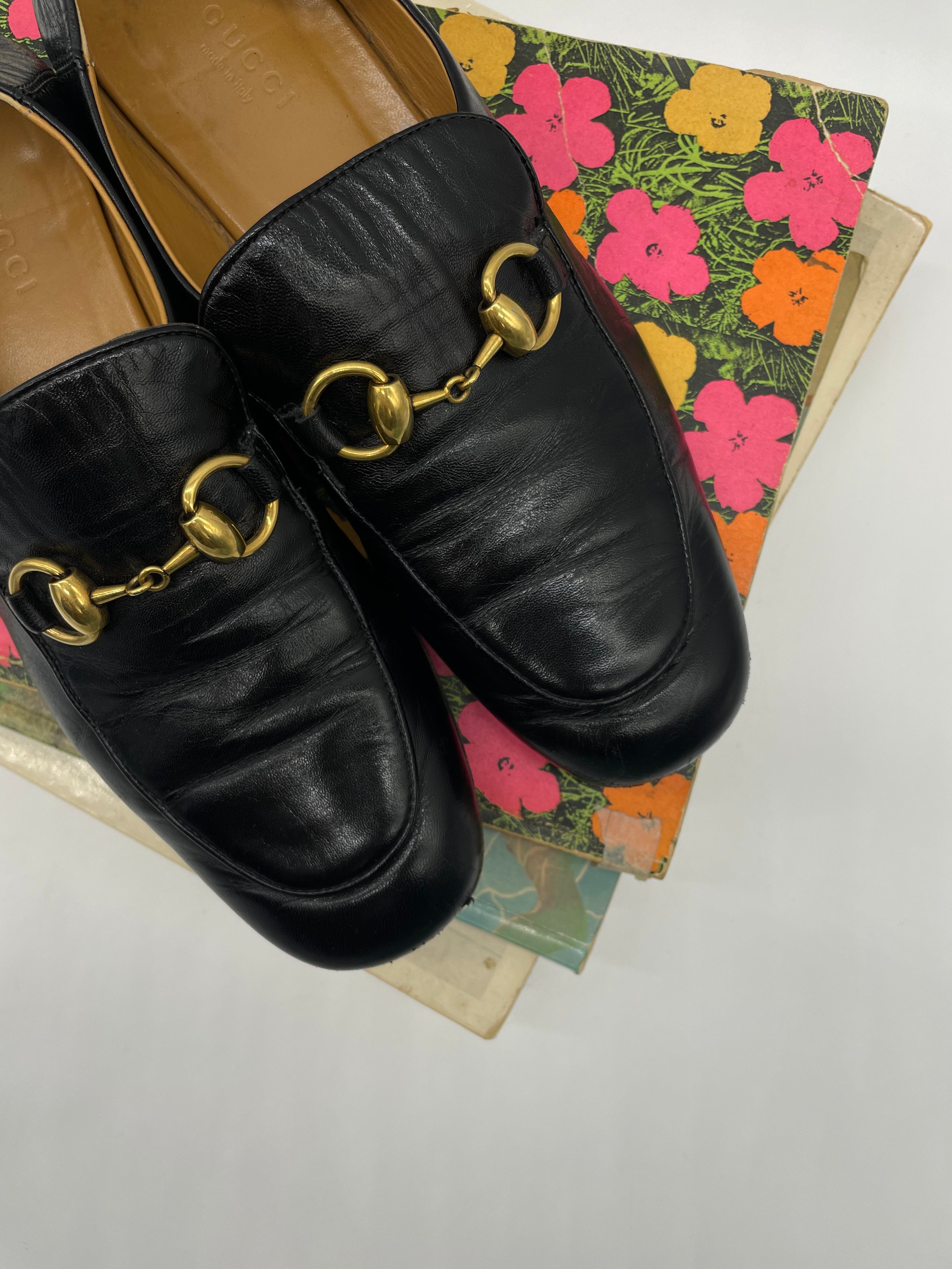 Gucci 1955 Horsebit Accent Leather Loafers