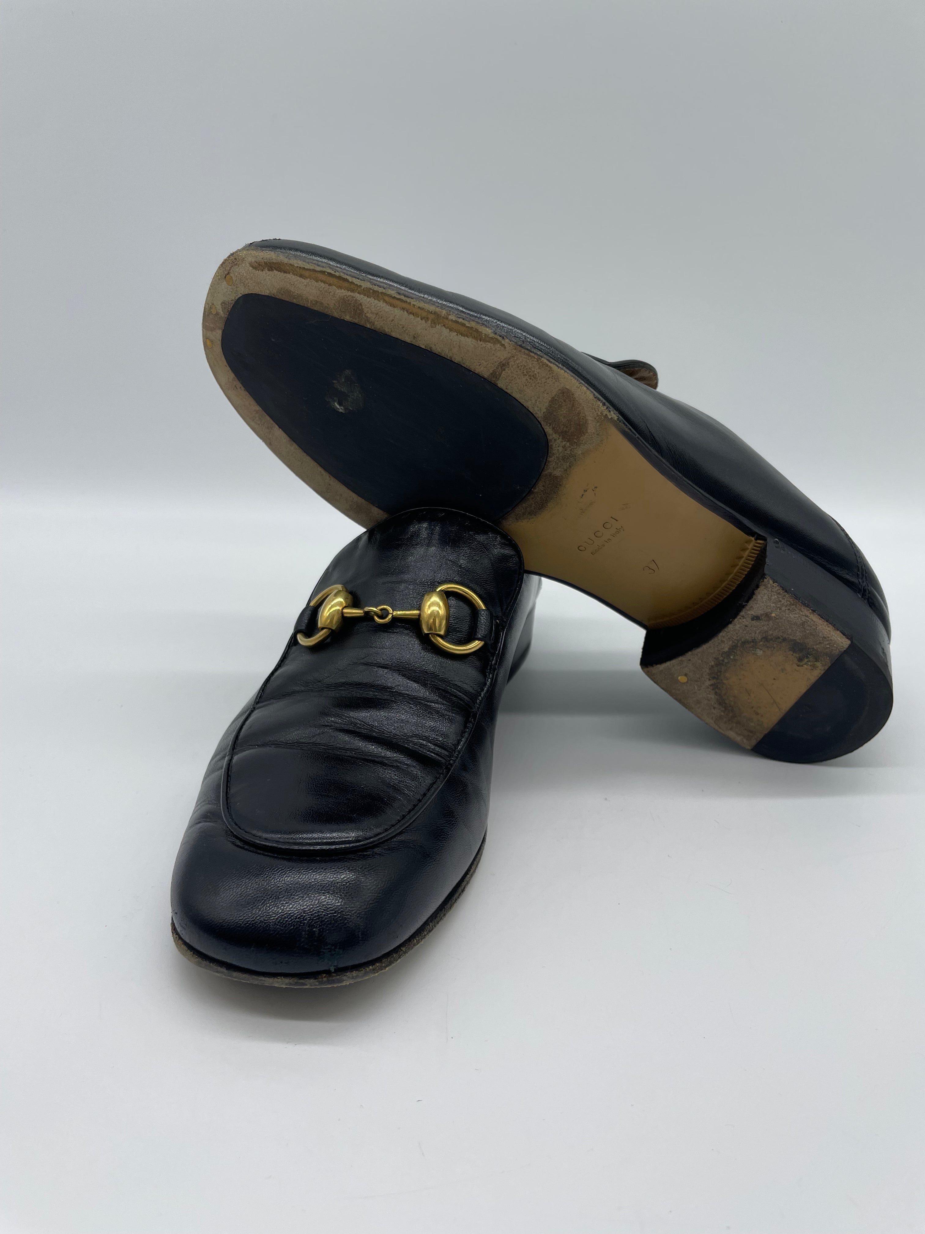 Gucci 1955 Horsebit Accent Leather Loafers