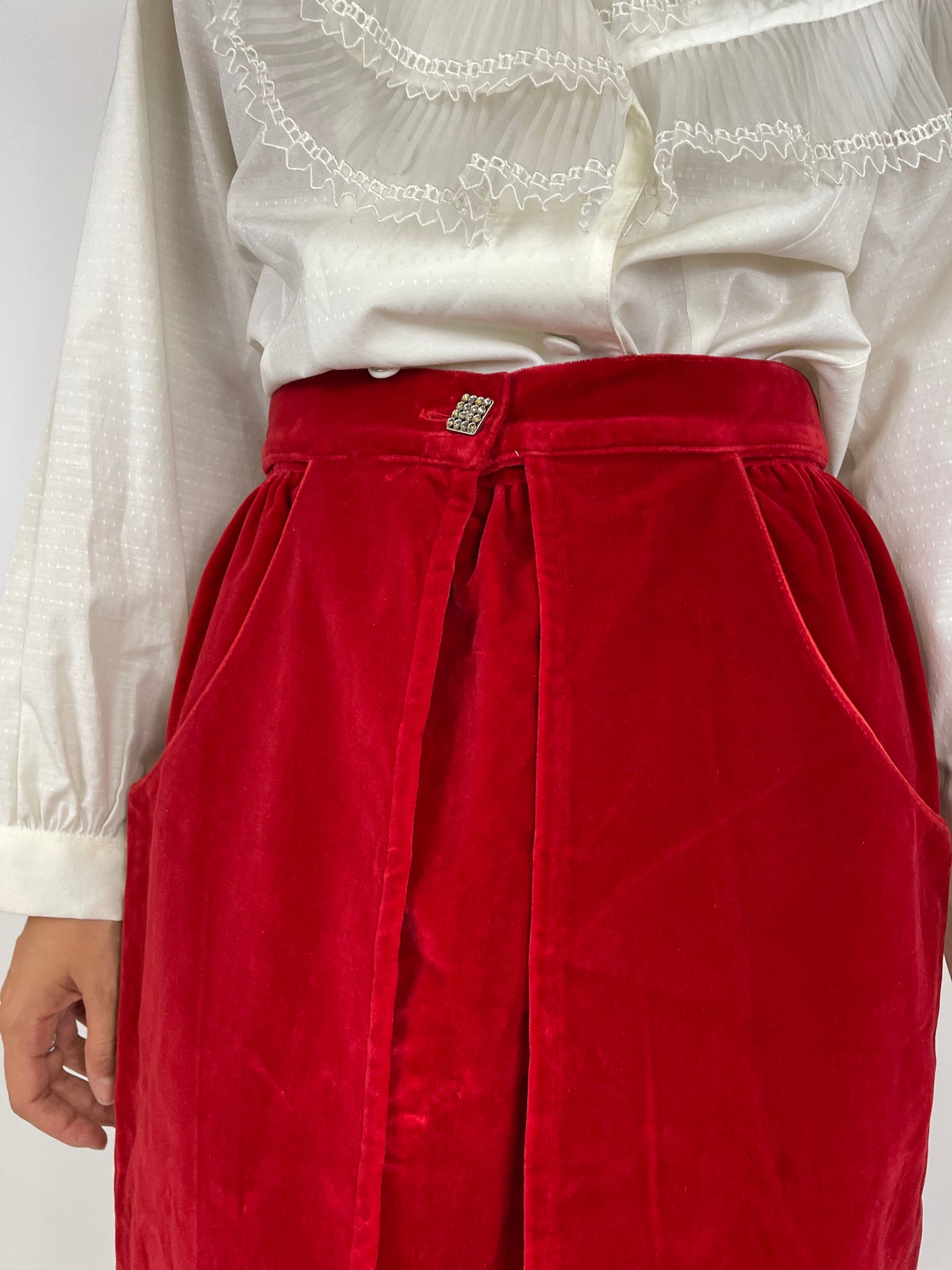 1980s smooth velvet skirt